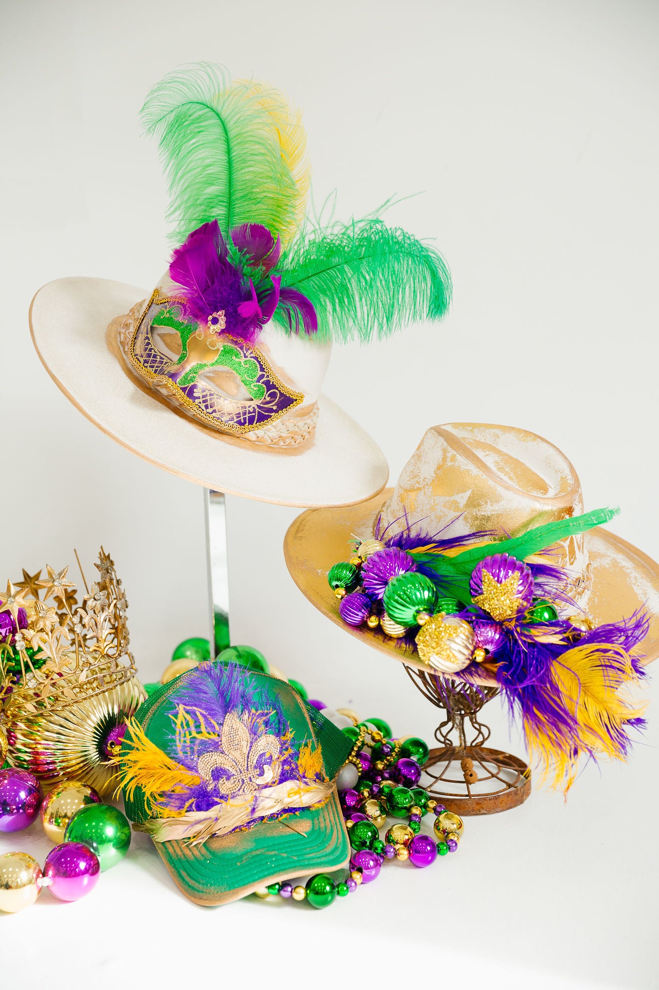 FLEUR DE LIS GREEN TRUCKER HAT TRUCKER HAT Judith March