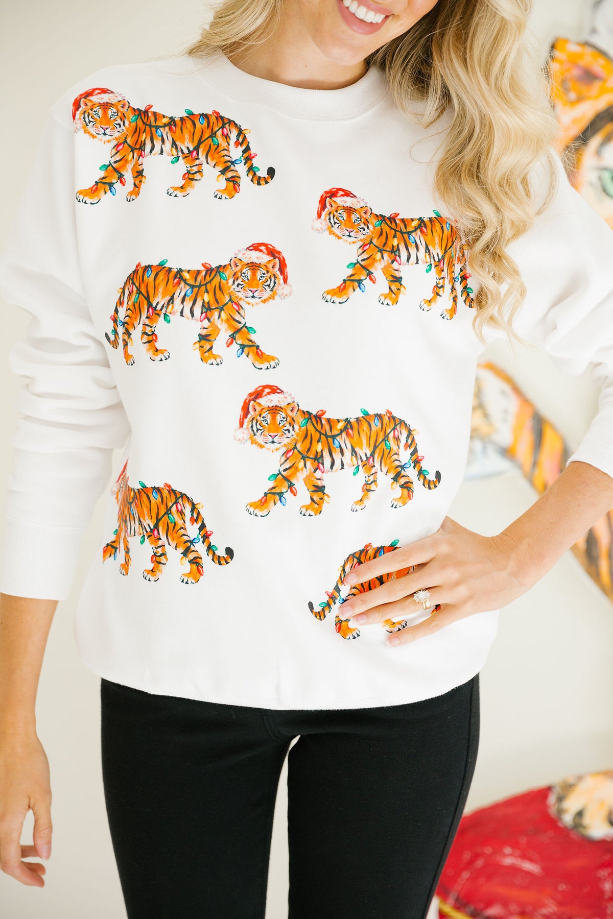 WILD ABOUT CHRISTMAS PULLOVERS PULLOVER Judith March SMALL WHITE
