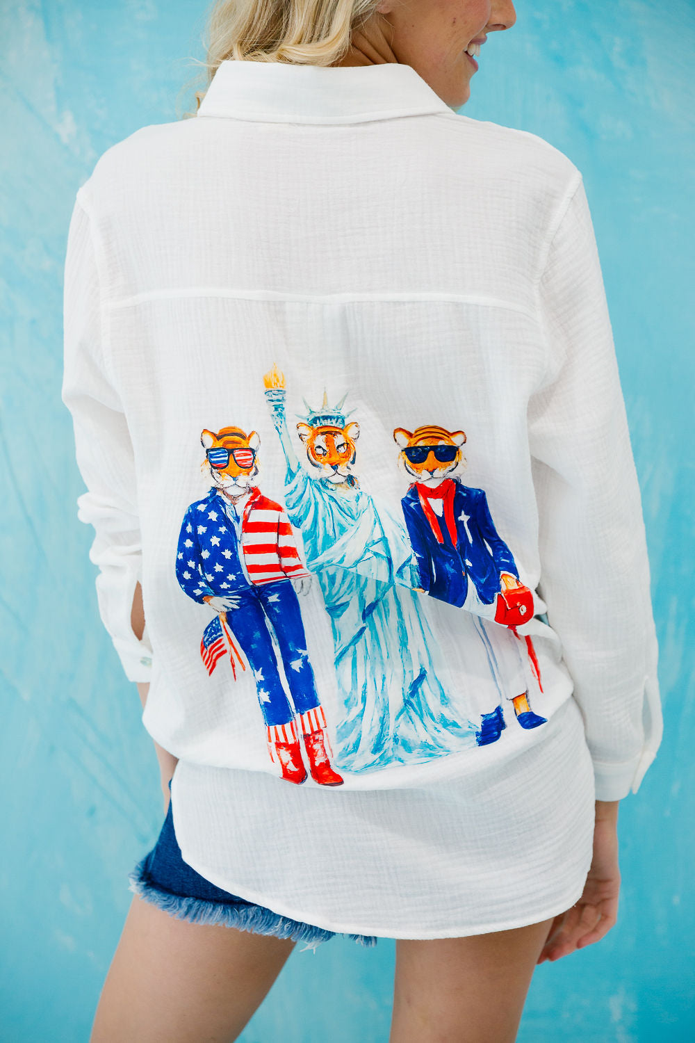 STARS & STRIPES WHITE BUTTON DOWN Button Down Judith March