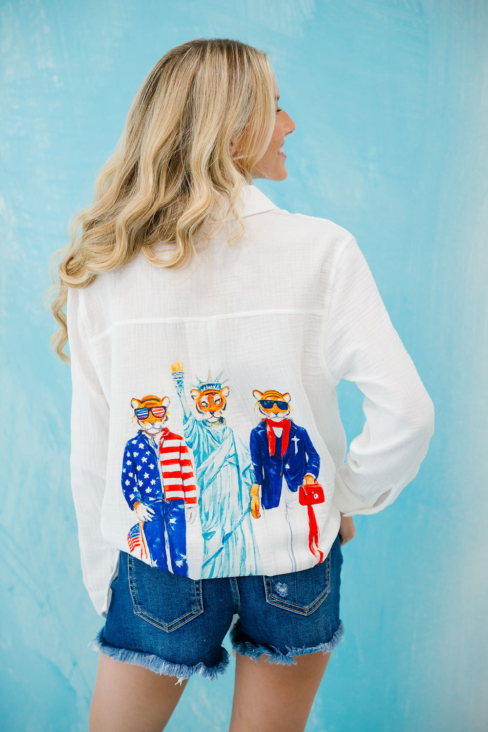 STARS & STRIPES WHITE BUTTON DOWN Button Down Judith March
