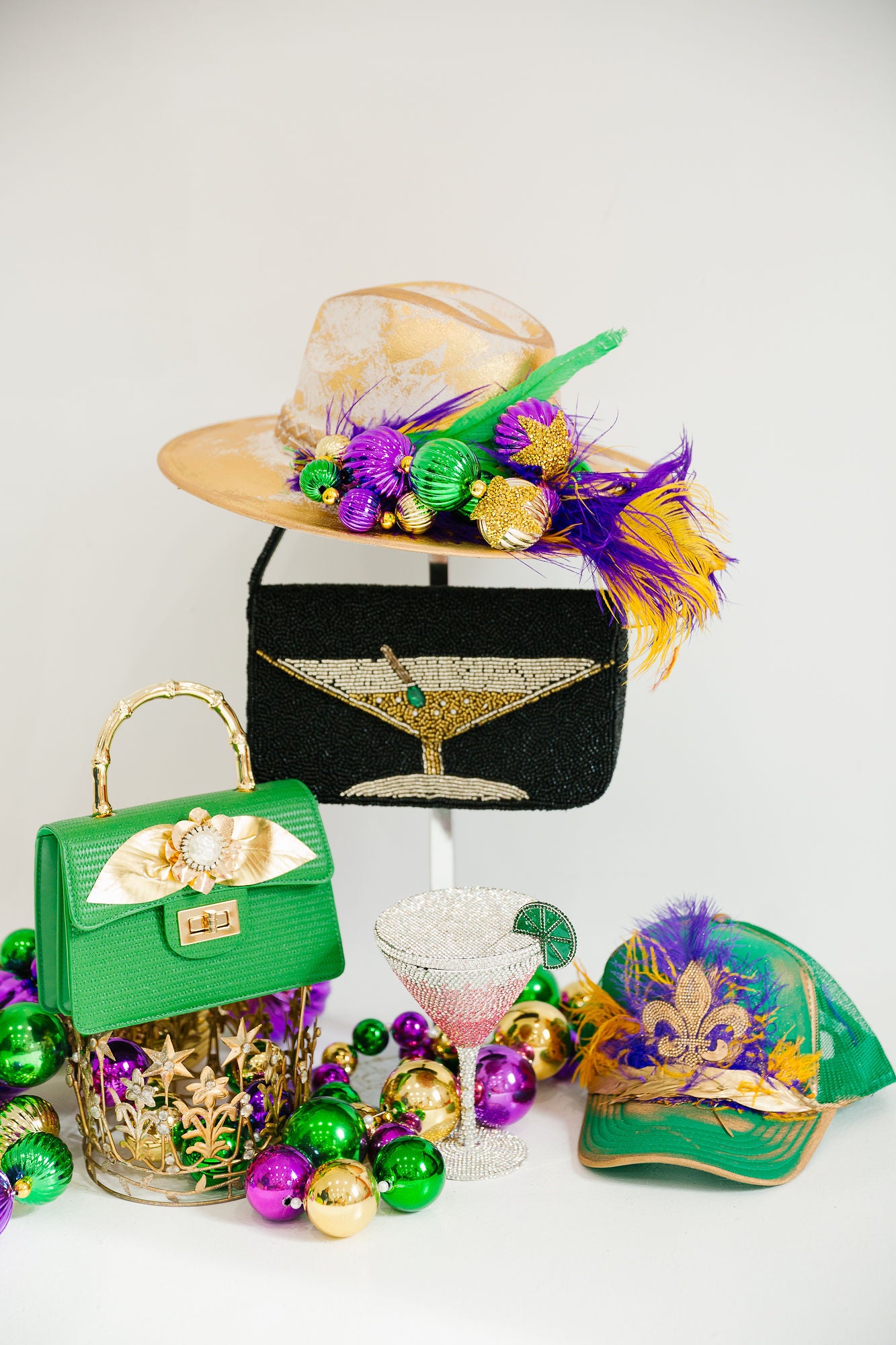 FLEUR DE LIS GREEN TRUCKER HAT TRUCKER HAT Judith March