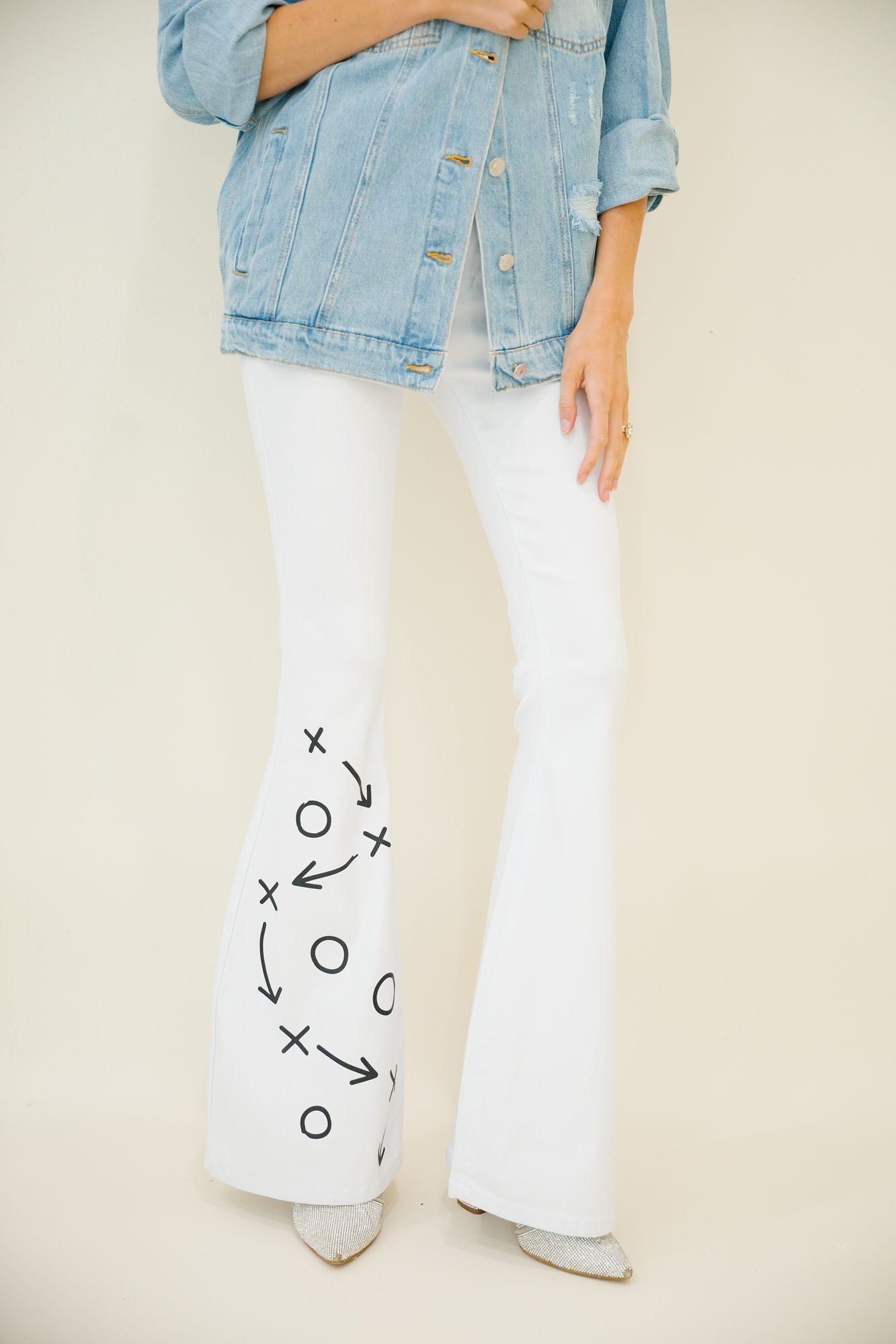 READY FOR KICKOFF WHITE FLARES FLARES Judith March