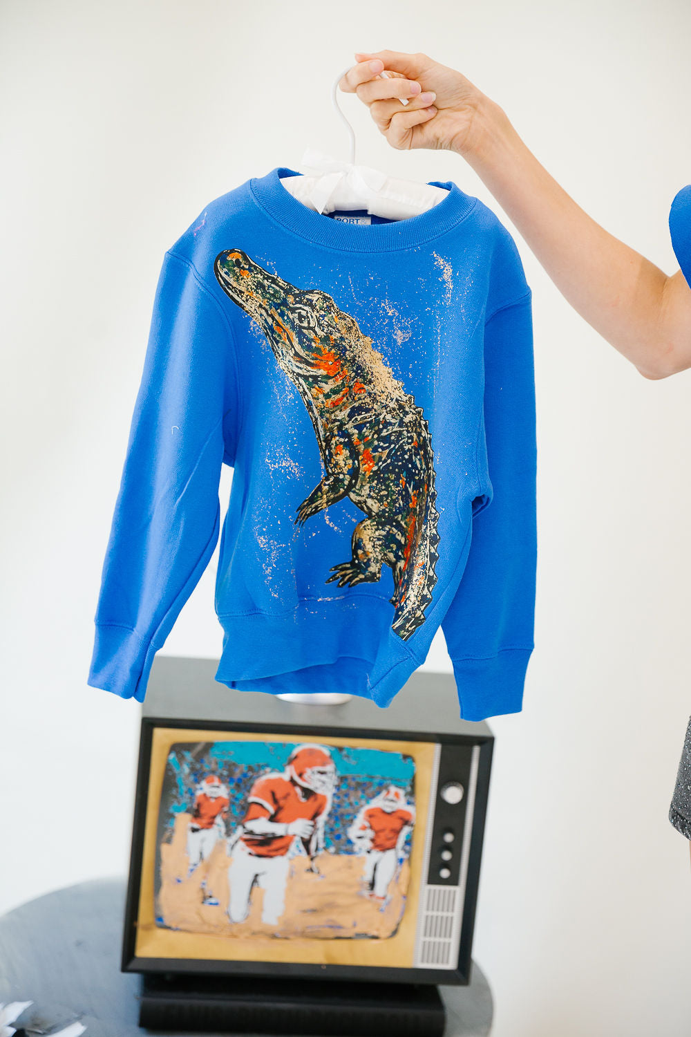 MINI KIDS GATOR GIRL BLUE PULLOVER