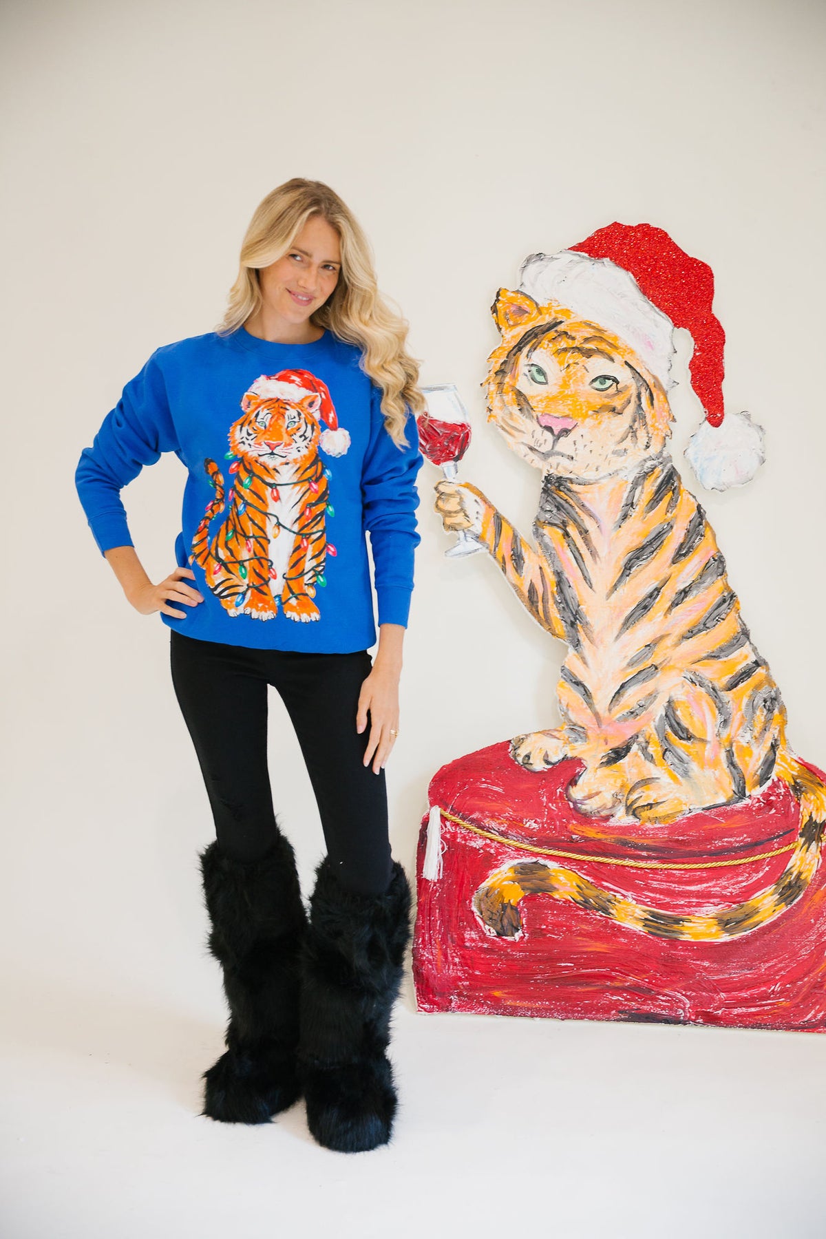 TANGLED TIGER ROYAL BLUE PULLOVER PULLOVER Judith March