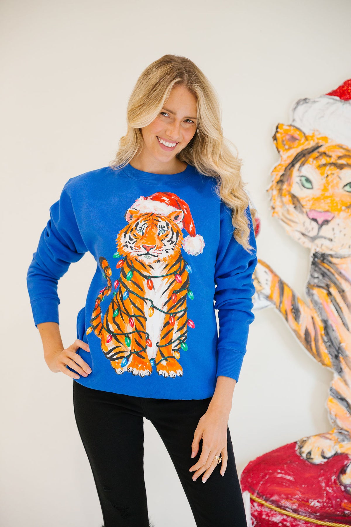 TANGLED TIGER ROYAL BLUE PULLOVER PULLOVER Judith March