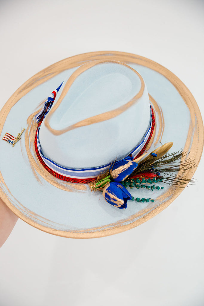 PATRIOTIC BLUE RANCHER HAT RANCHER HAT Judith March