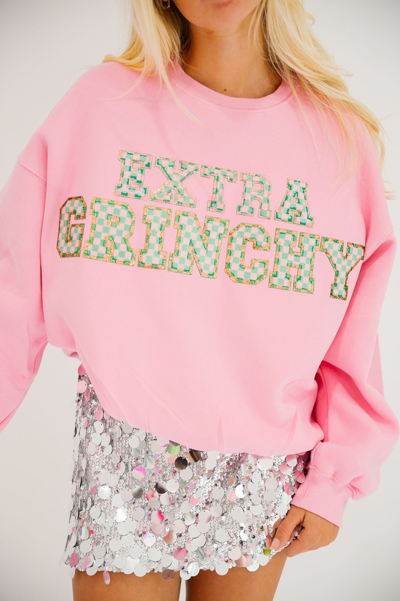 EXTRA GRINCHY PINK PULLOVER PULLOVER Judith March