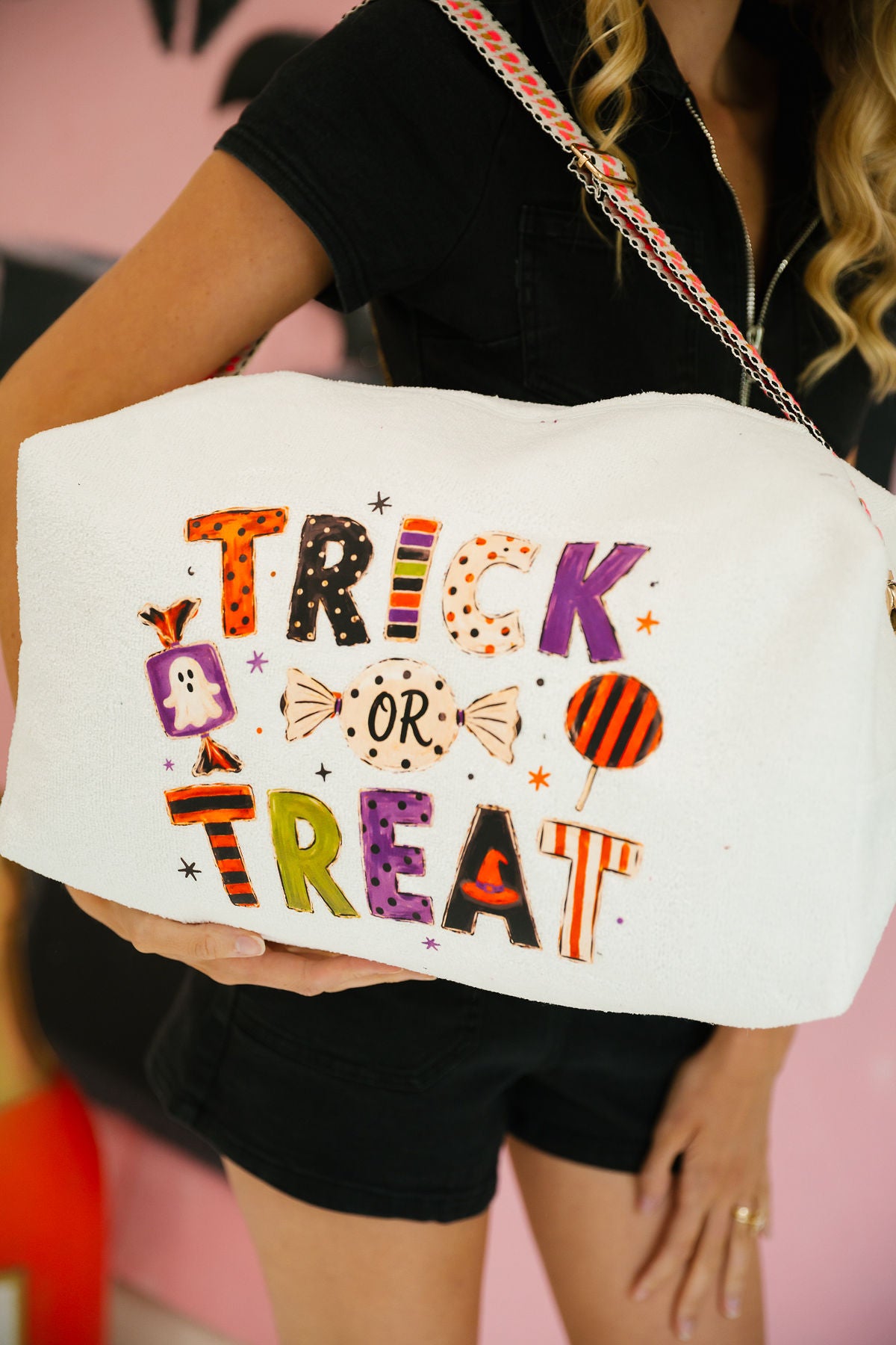 TRICK OR TREAT WHITE TERRY BAG TERRY BAG Judith March