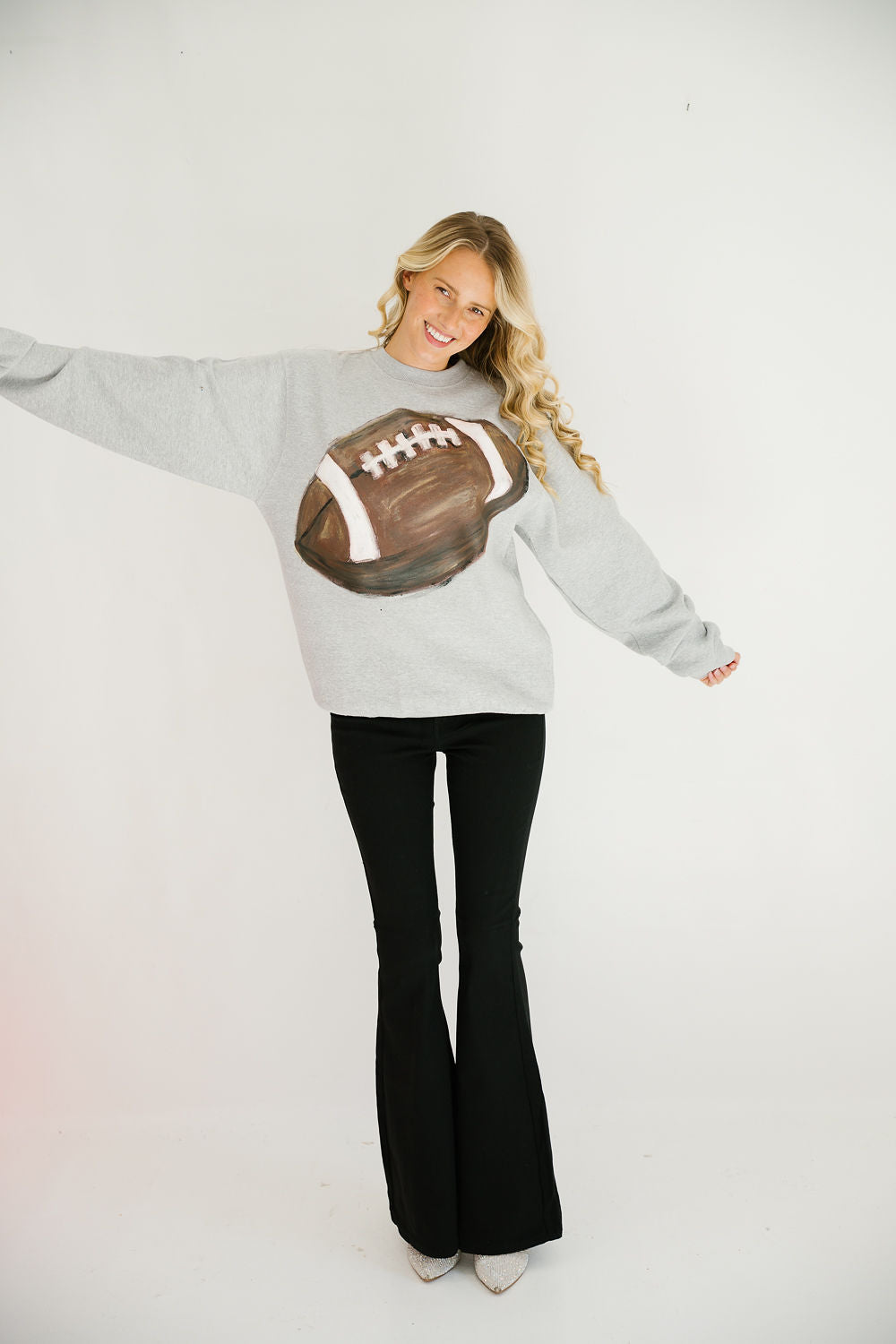 TOUCHDOWN SEASON HAND PAINTED PULLOVER PULLOVER Judith March