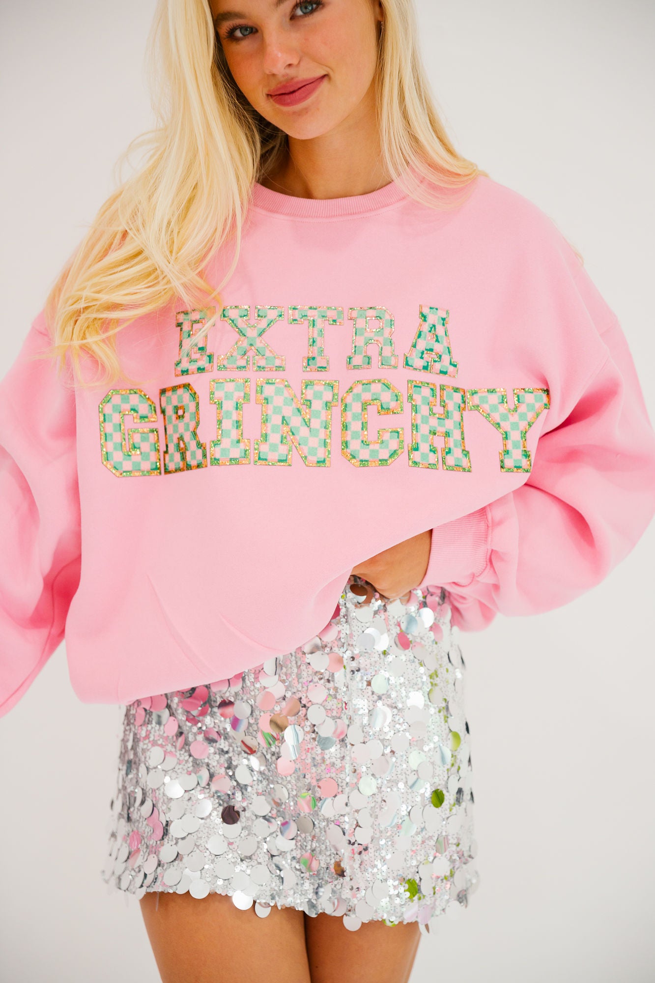 EXTRA GRINCHY PINK PULLOVER PULLOVER Judith March