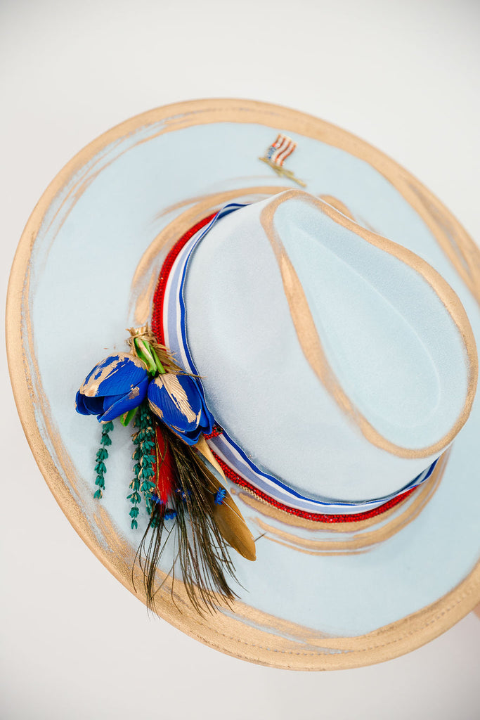 PATRIOTIC BLUE RANCHER HAT RANCHER HAT Judith March