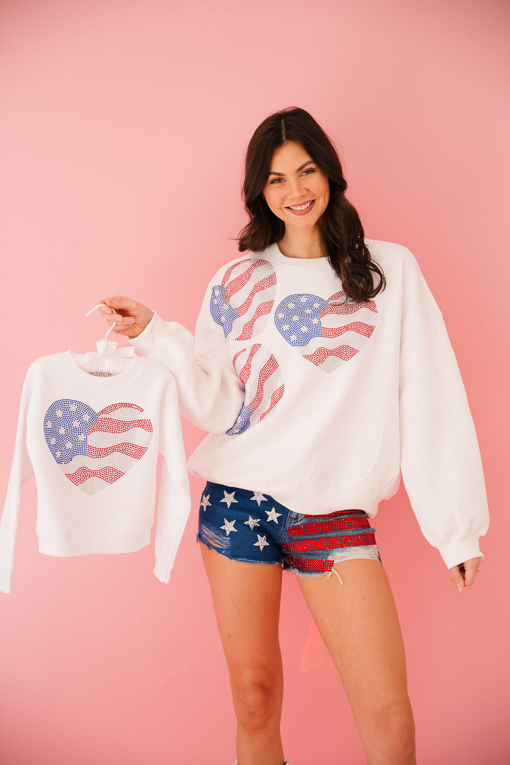 AMERICAN HEART WHITE PULLOVER pullover Judith March   
