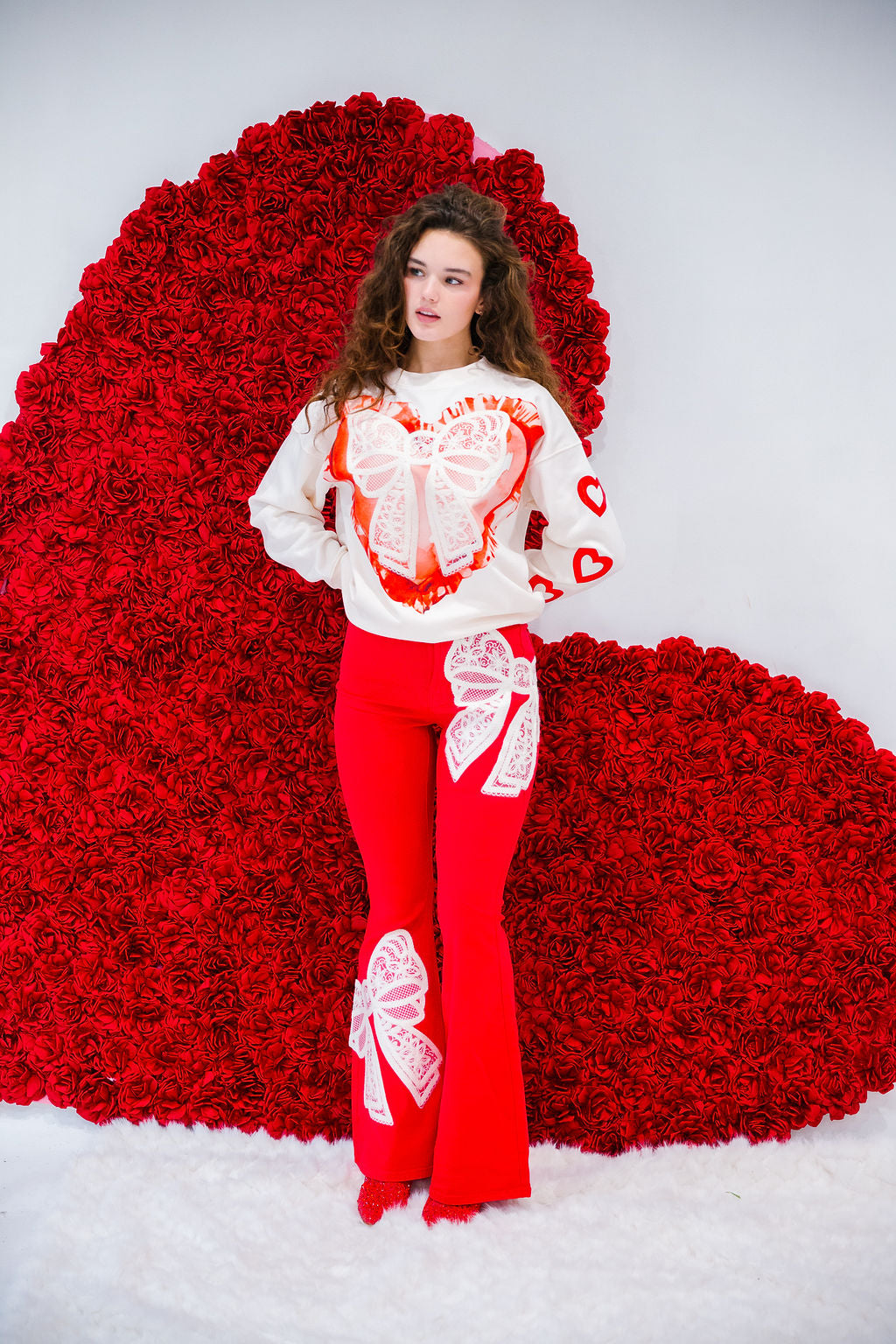 VINTAGE VALENTINE CREAM PULLOVER