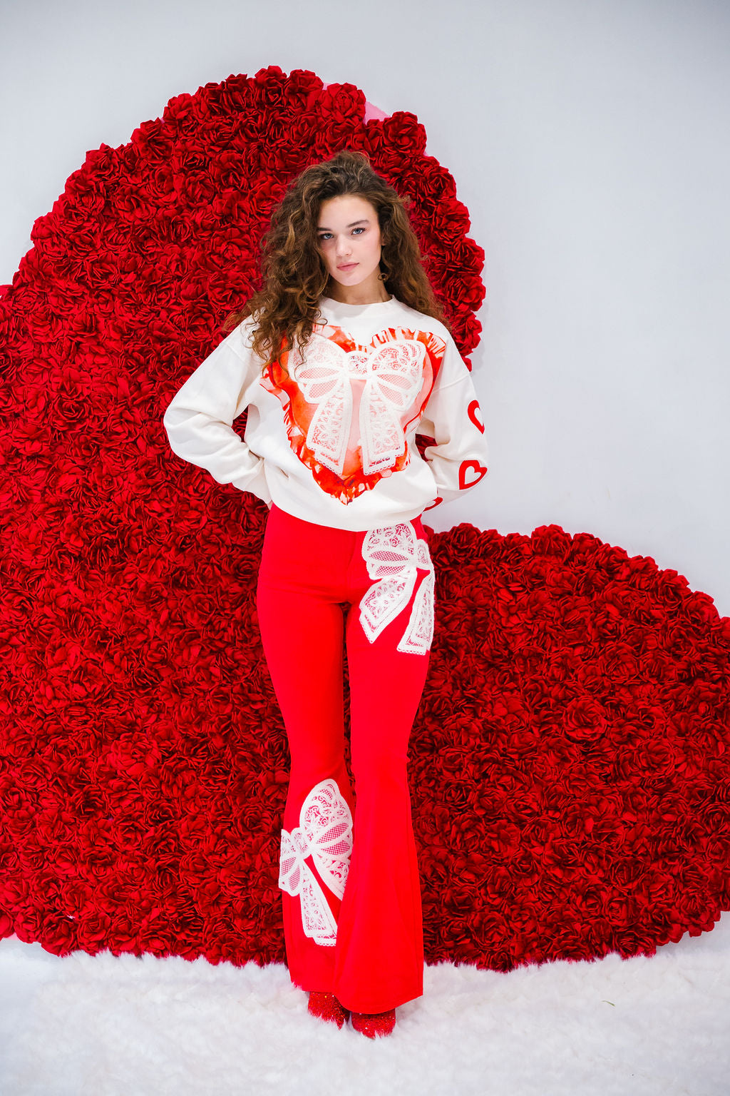 VINTAGE VALENTINE CREAM PULLOVER