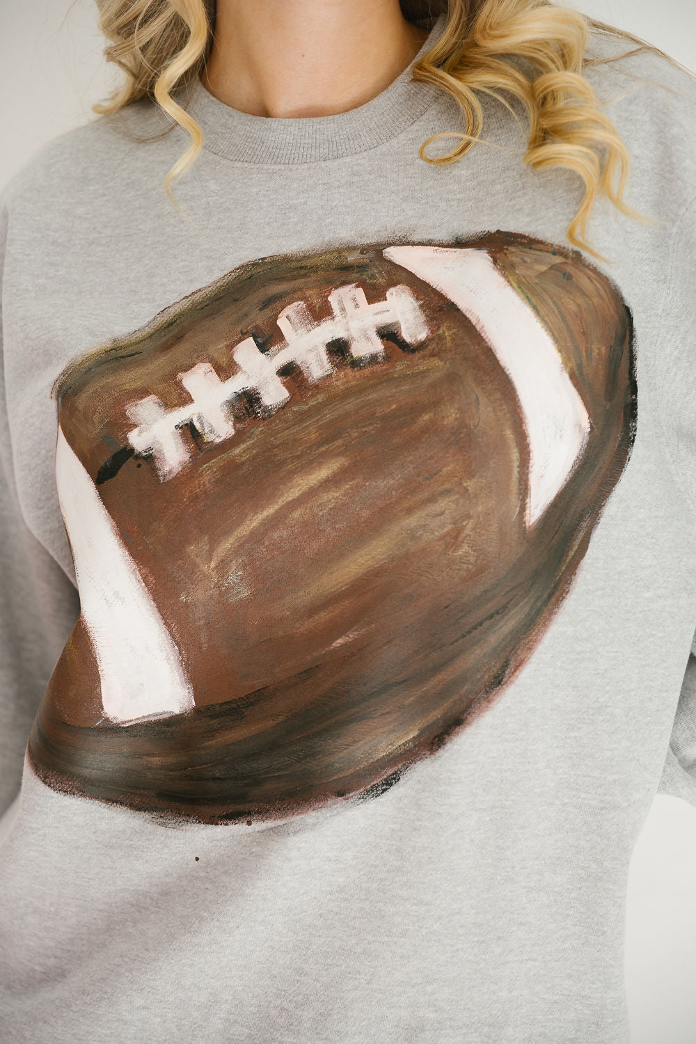TOUCHDOWN SEASON HAND PAINTED PULLOVER PULLOVER Judith March