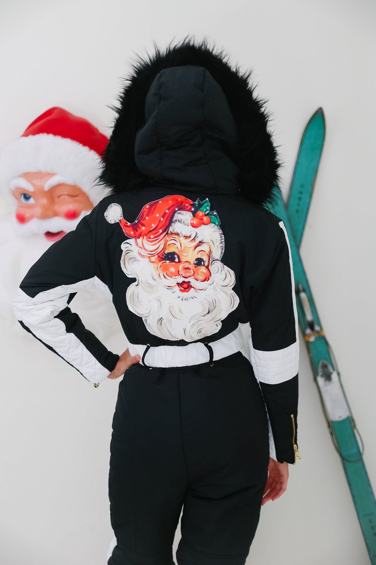 JOLLY SANTA SKI SUIT BIBS Judith March