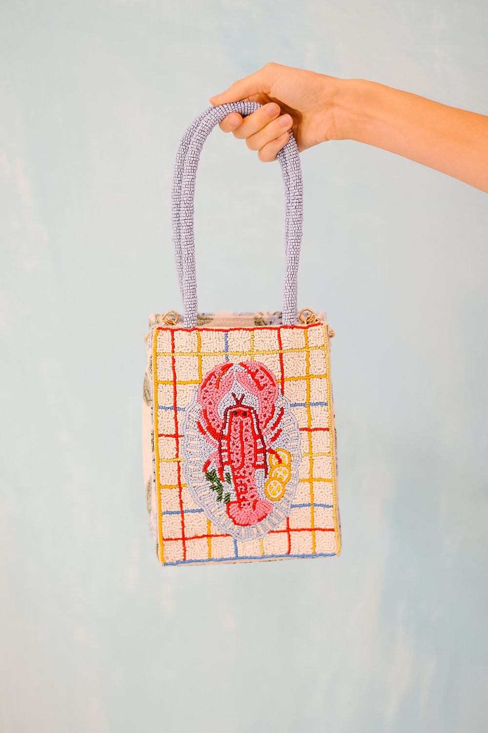 HYDRANGEA HARBOR BEADED PURSE PURSE Judith March