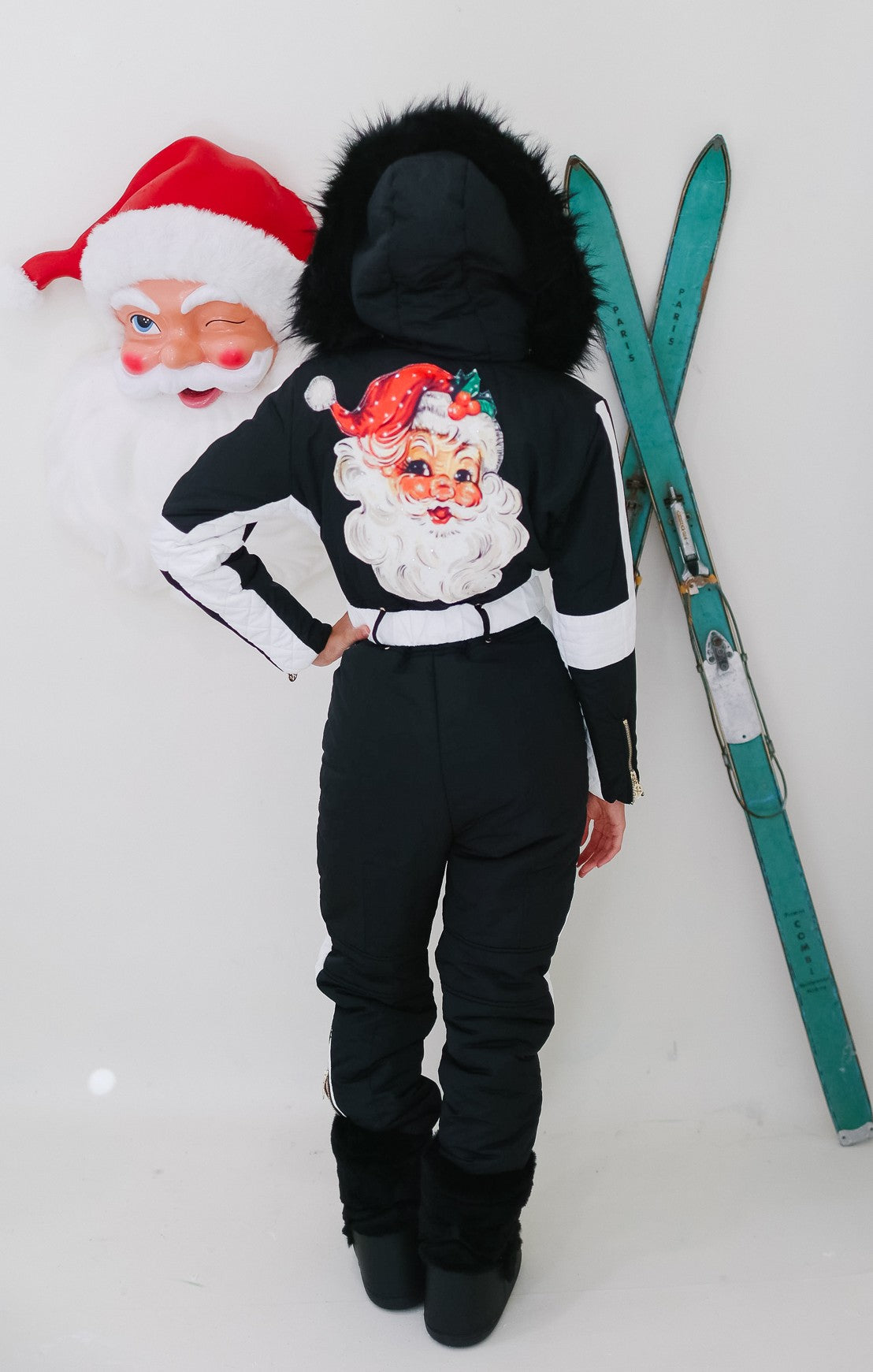 JOLLY SANTA SKI SUIT BIBS Judith March