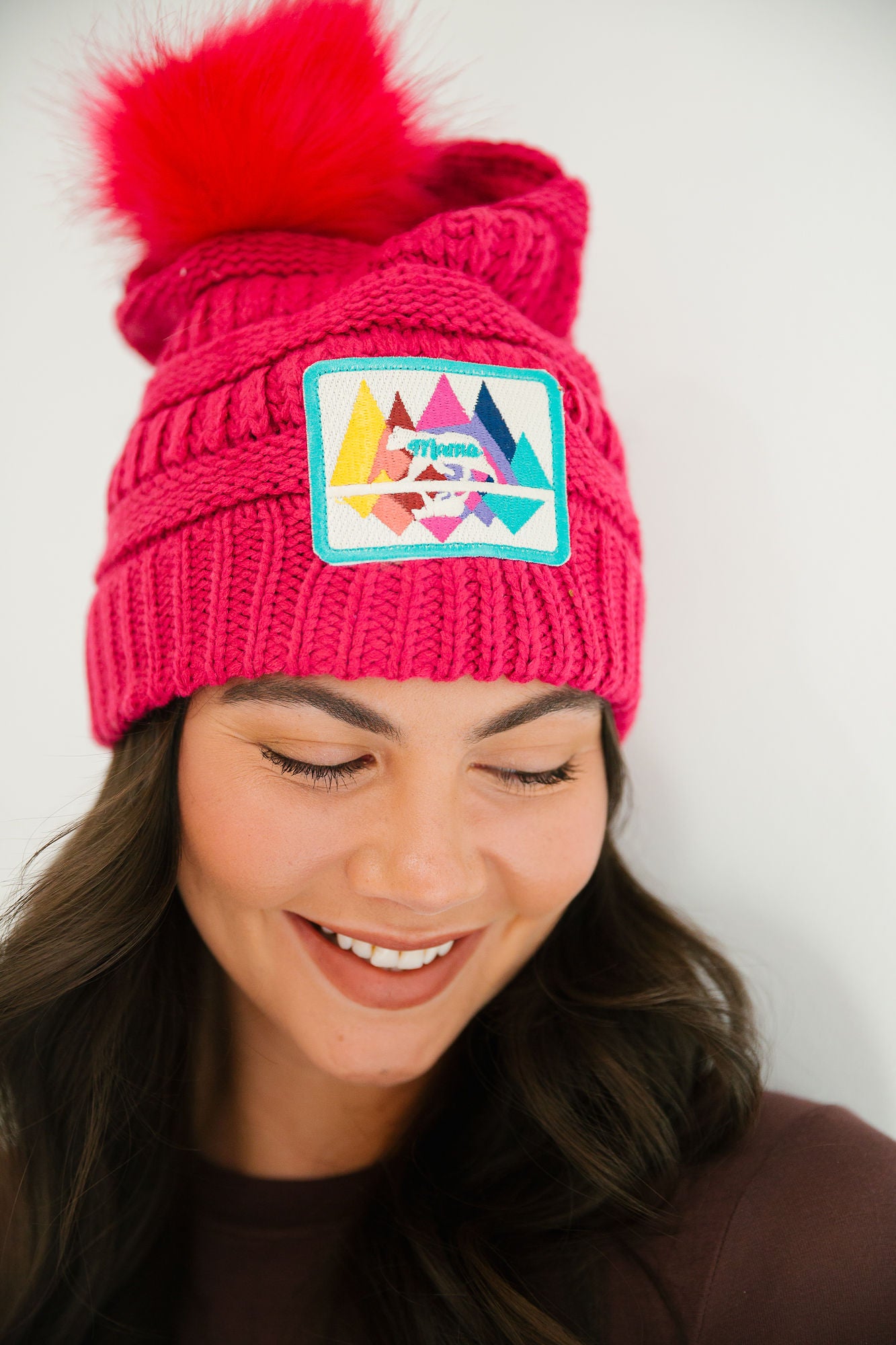 MOUNTAIN MAMA PINK BEANIE BEANIE Judith March