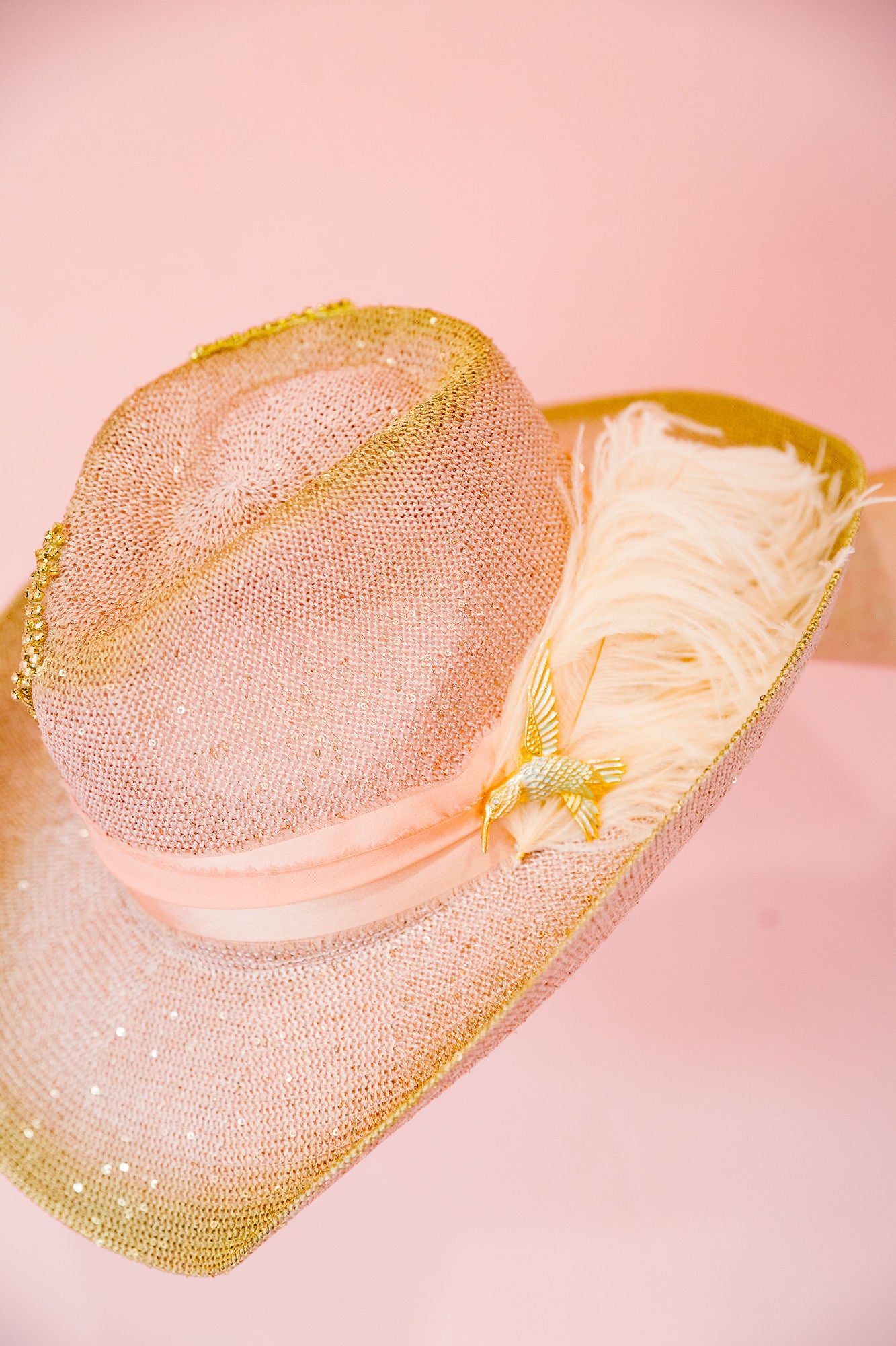 GOLDEN BIRD FRINGE SUN HAT RANCHER HAT Judith March