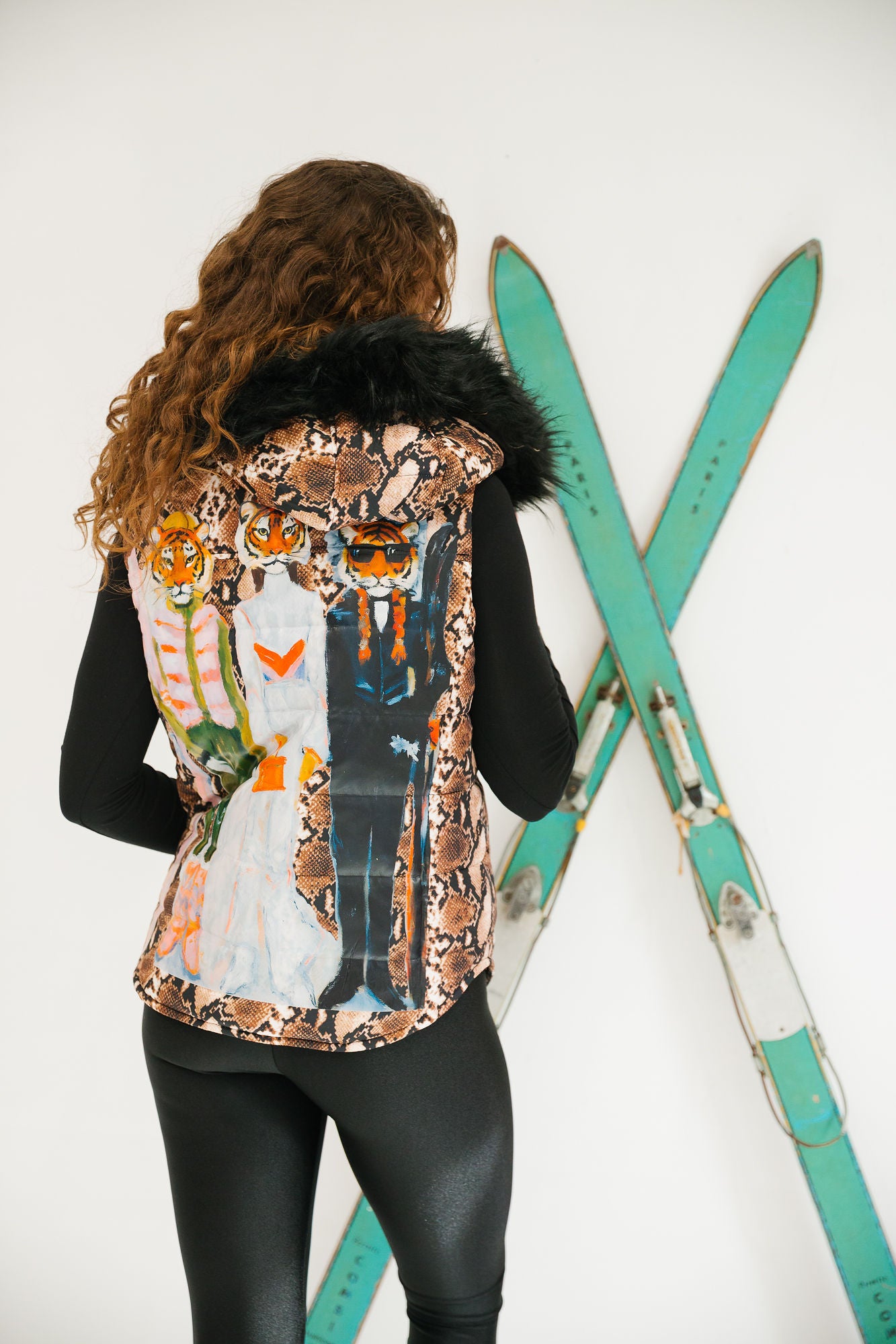 STRIPES & SLOPES SNAKESKIN PUFFER VEST VEST Judith March