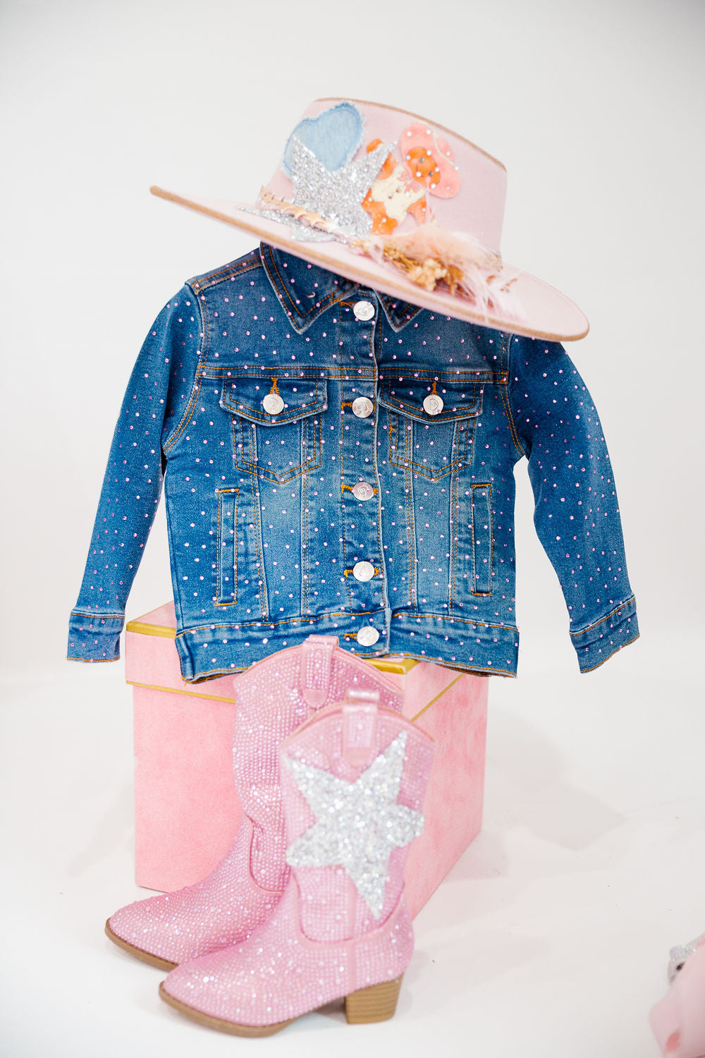 MINI KIDS BEJEWELED DENIM JACKETS JACKET Judith March