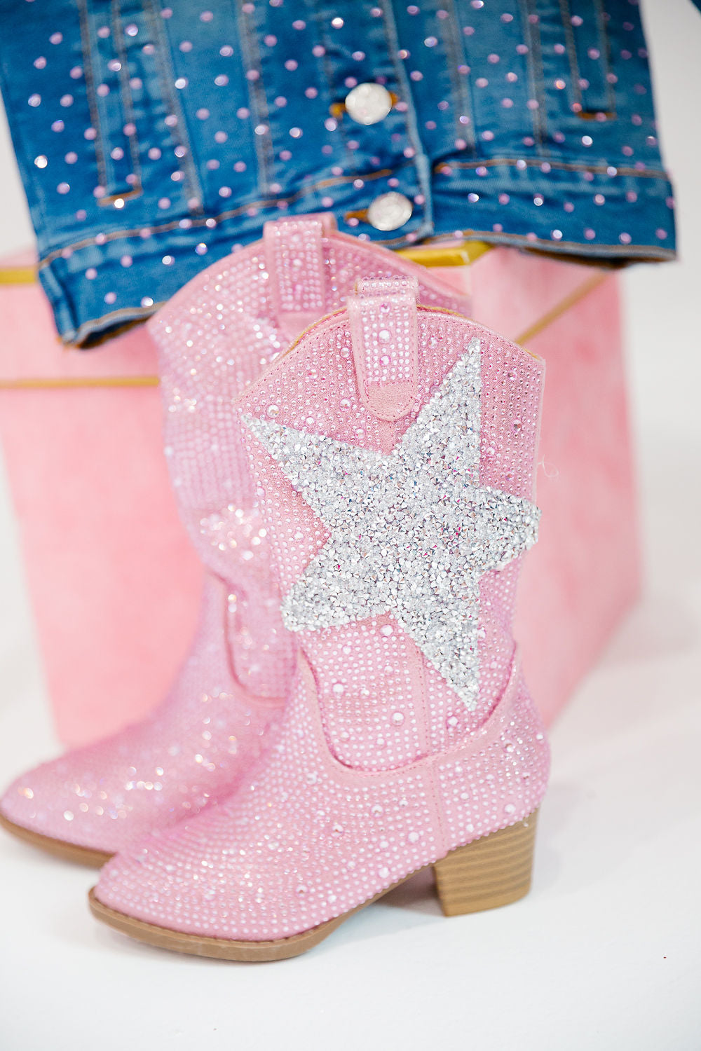 MINI KIDS STAR PINK SPARKLE BOOTS BOOTS Judith March
