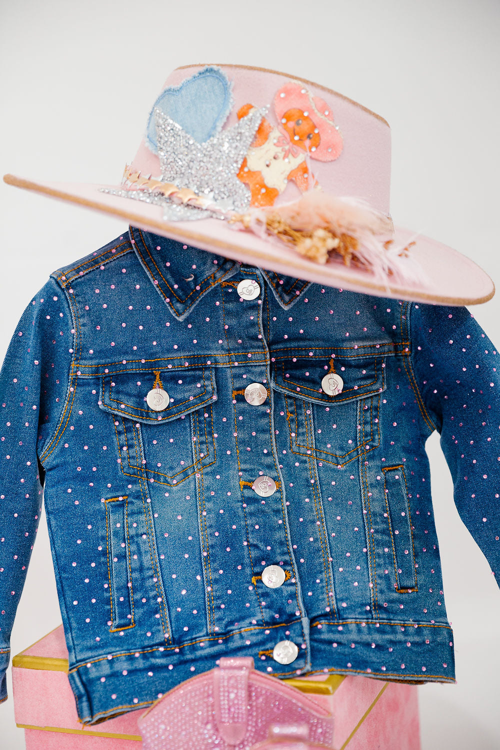 MINI KIDS BEJEWELED DENIM JACKETS JACKET Judith March