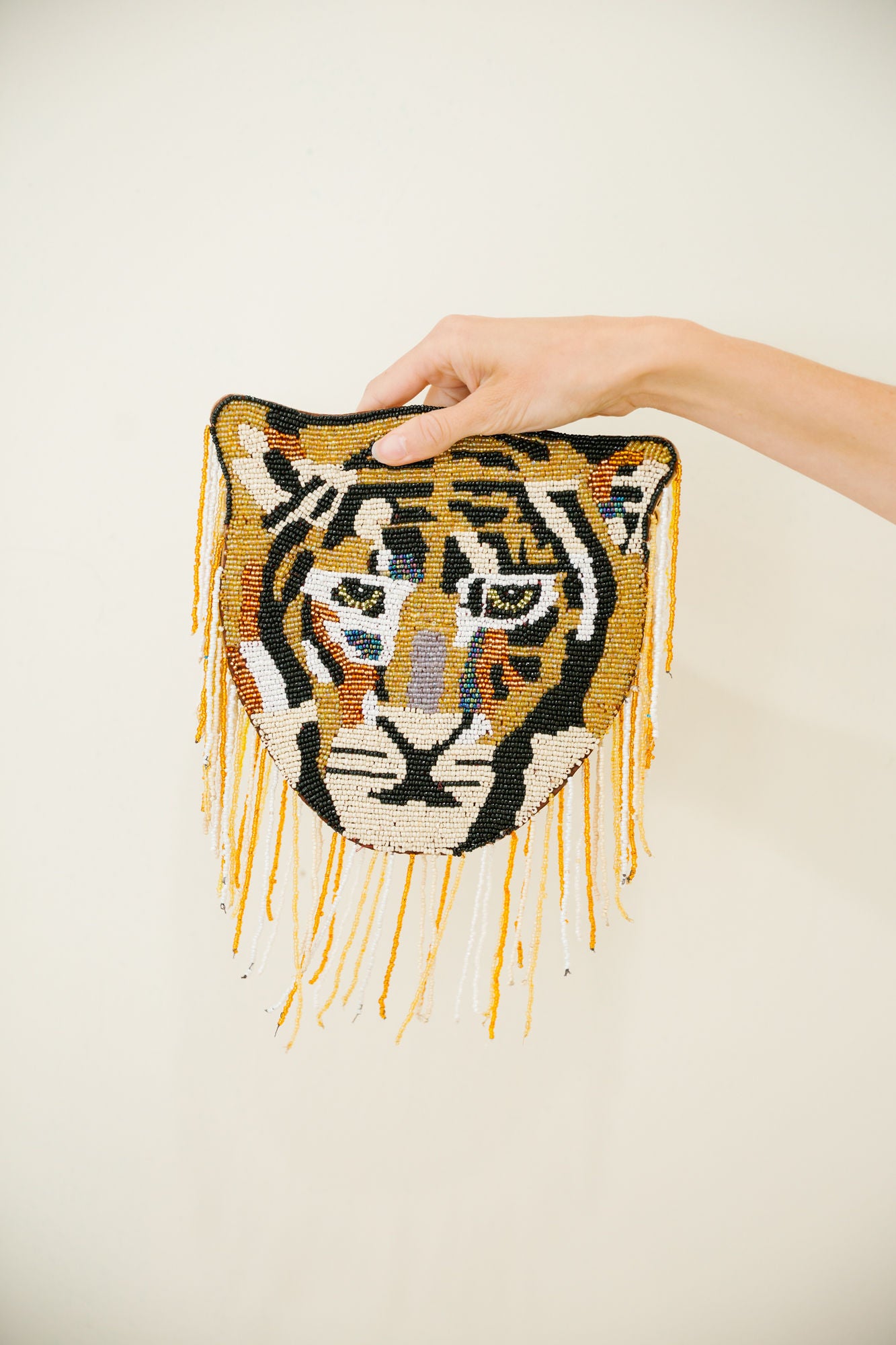 SEQUIN TIGER CLUTCH PURSE Judith March