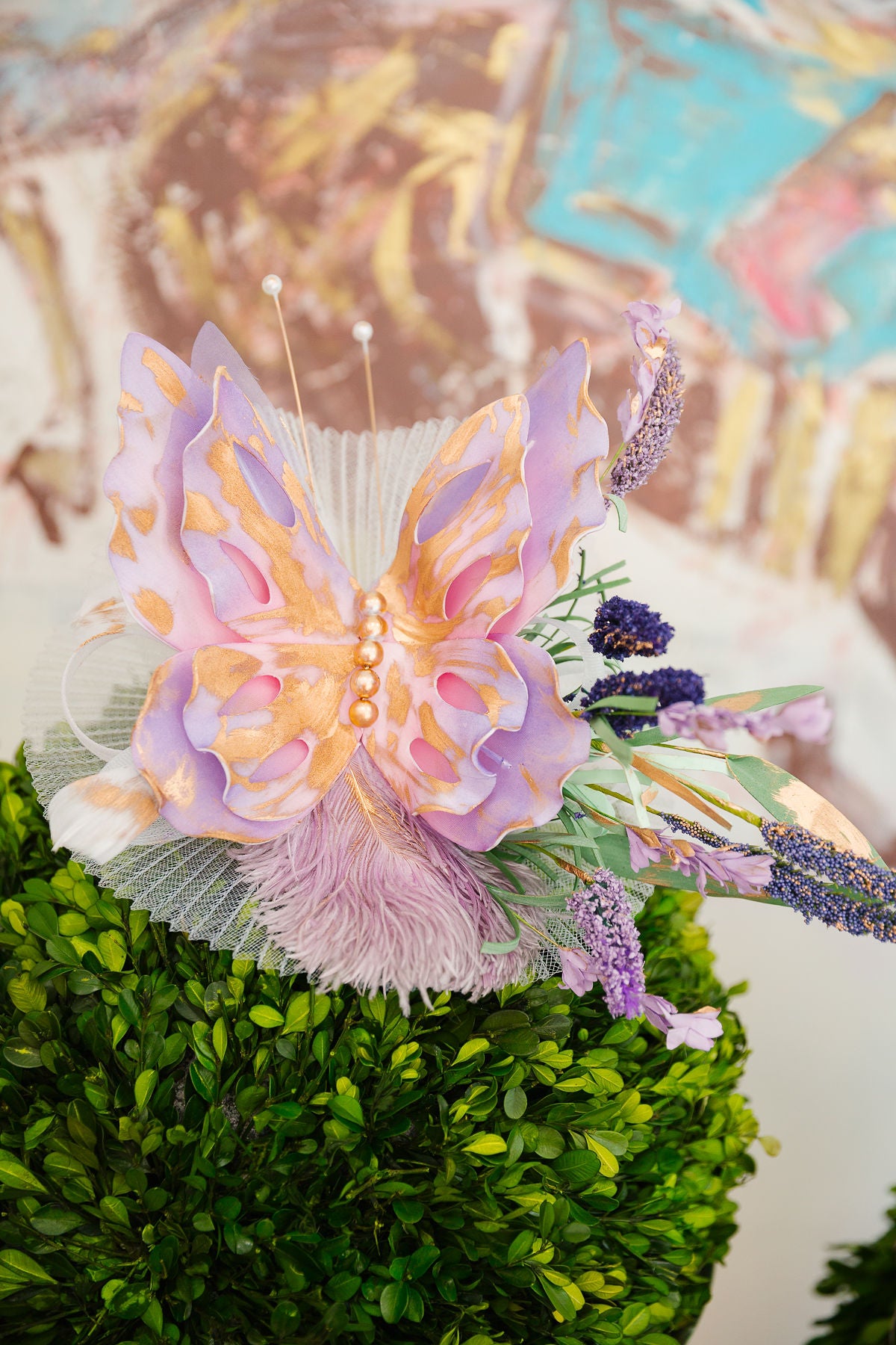 GARDEN IN FLIGHT FASCINATOR (ONE OF A KIND) FASCINATOR Judith March