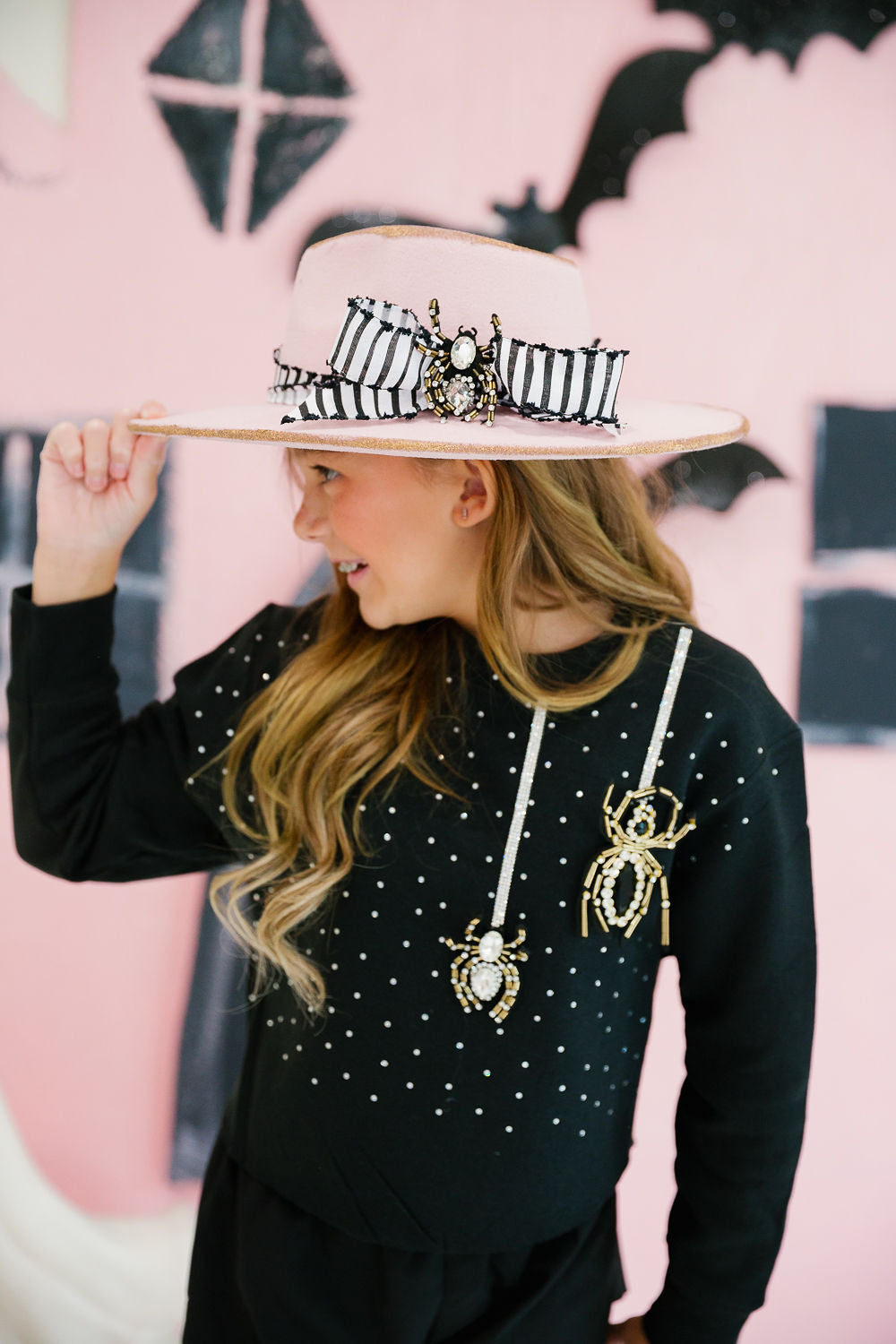MINI KIDS SPIDER WEB PINK RANCHER HAT PULLOVER Judith March