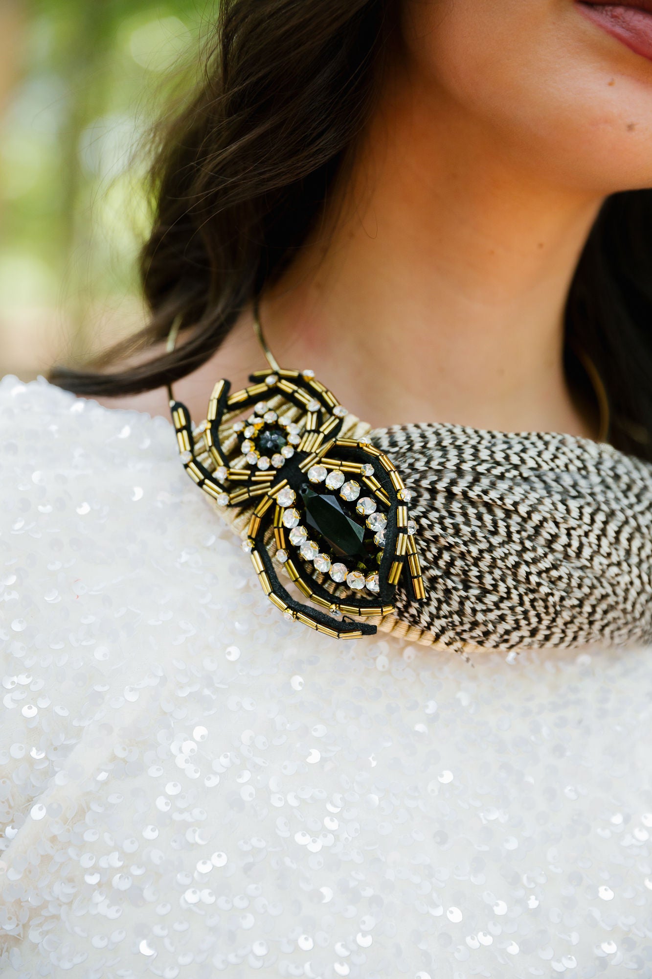 ARACHNID FEATHER NECKLACE NECKLACE Judith March
