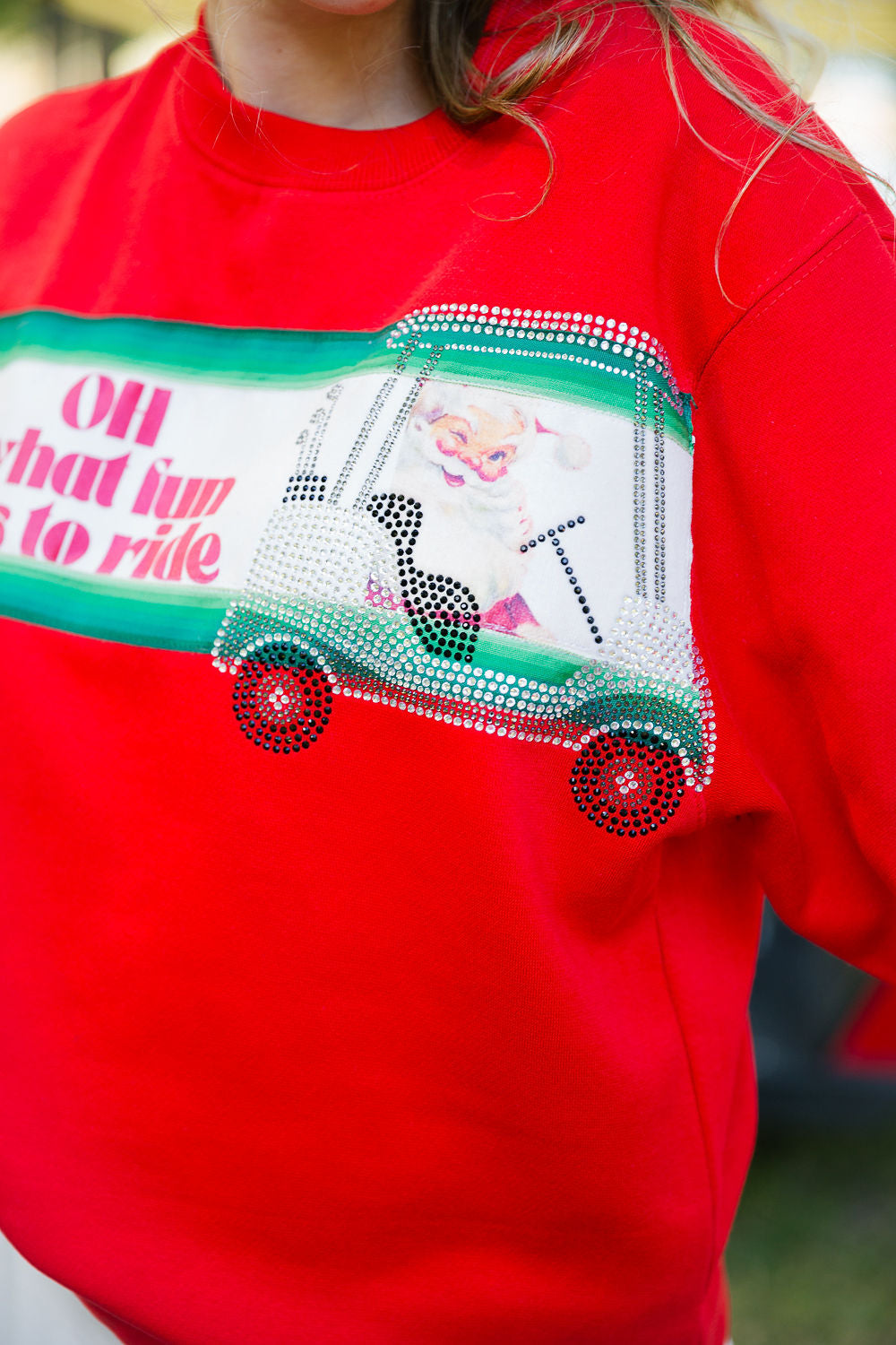 OH WHAT FUN RED RIBBON PULLOVER PULLOVER Judith March