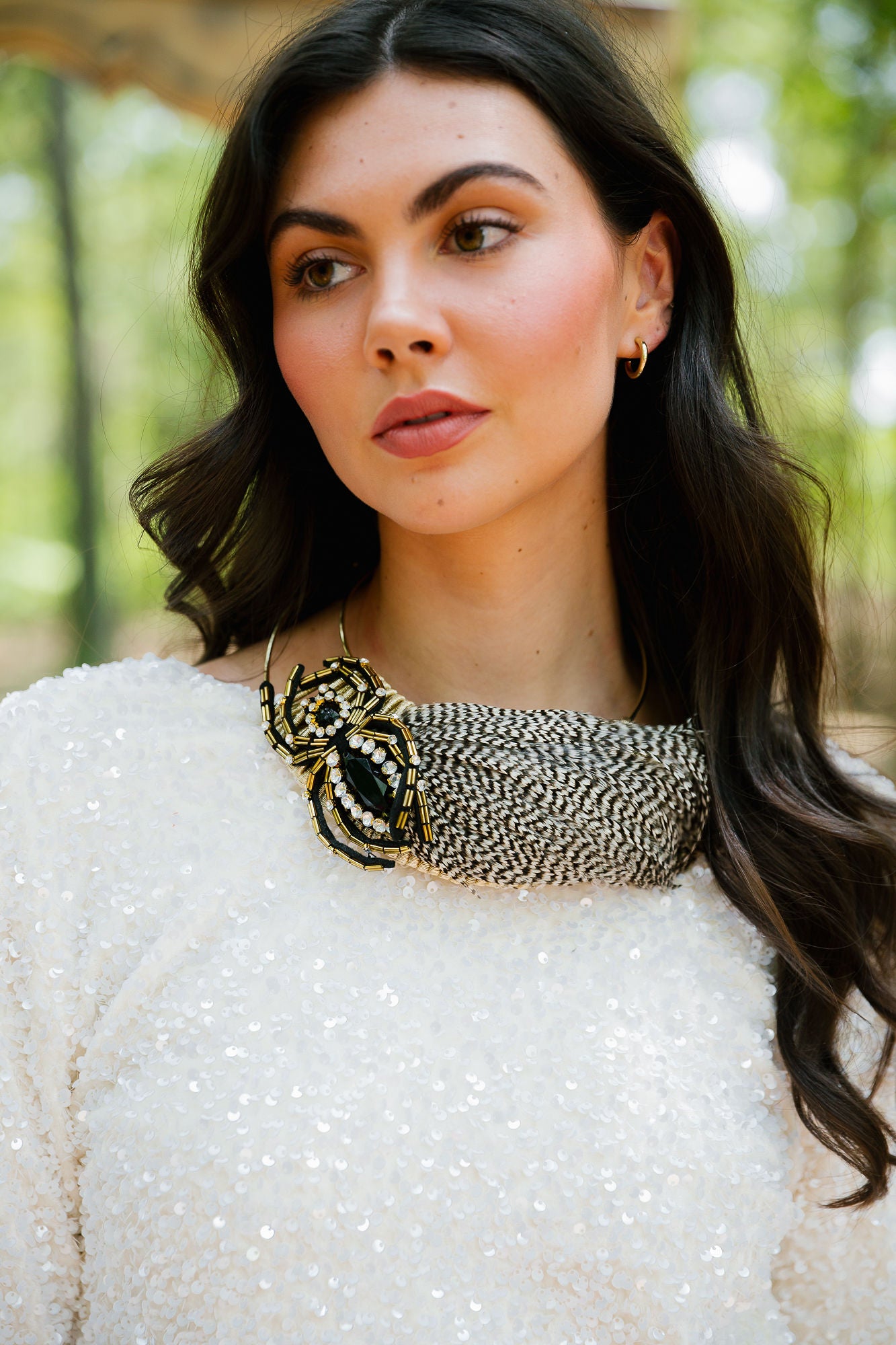 ARACHNID FEATHER NECKLACE NECKLACE Judith March