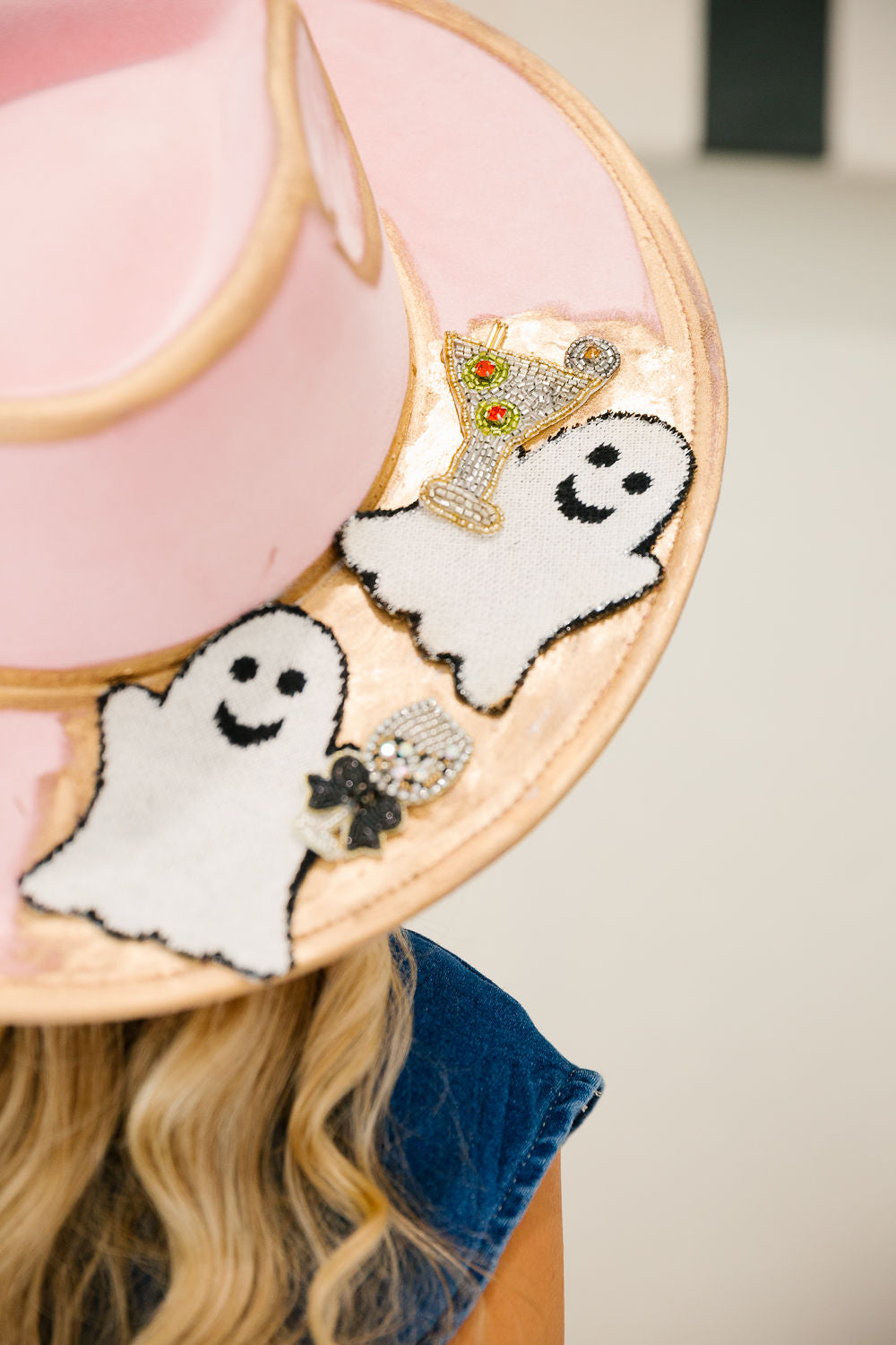 HERE FOR THE BOOS PINK RANCHER HAT TRUCKER HAT Judith March