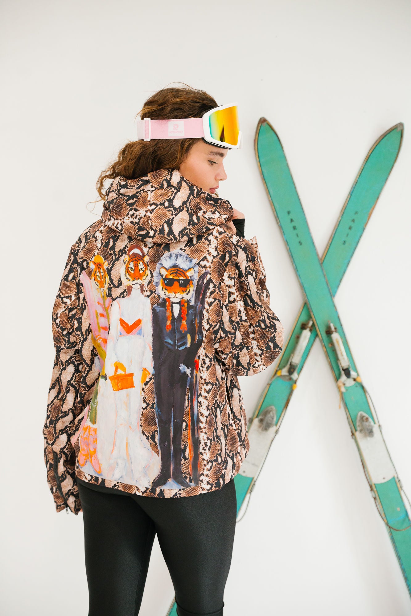 STRIPES & SLOPES SNAKESKIN WINDBREAKER JACKET Judith March