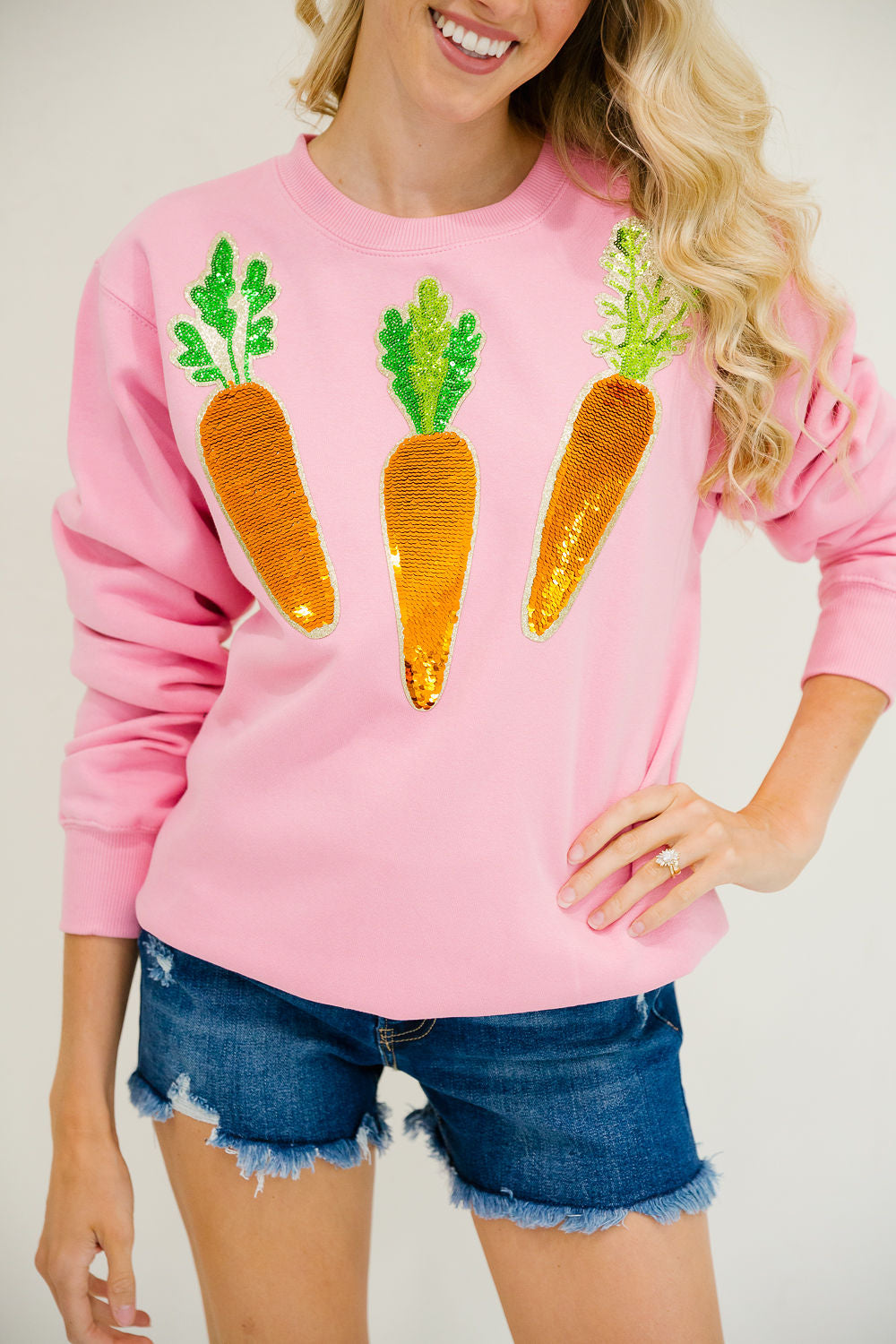 *CARROT PINK PULLOVER - SMALL PULLOVER Judith March