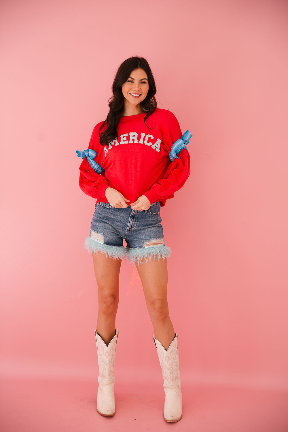 AMERICA RED RIBBON PULLOVER pullover Judith March   