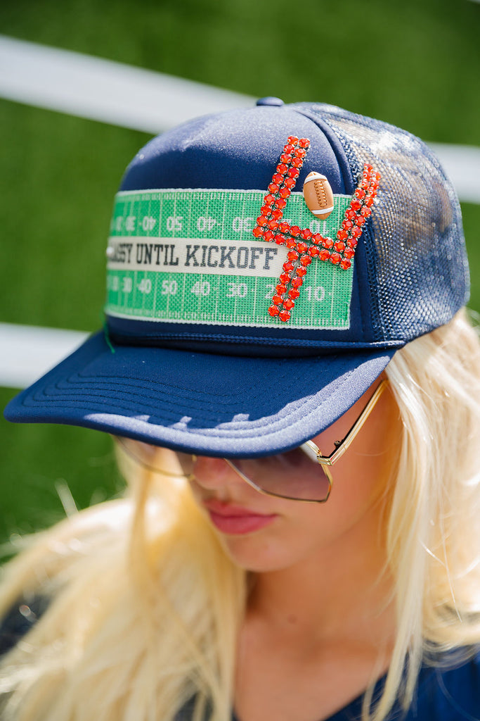 DOWN THE FIELD NAVY TRUCKER HAT TRUCKER HAT Judith March