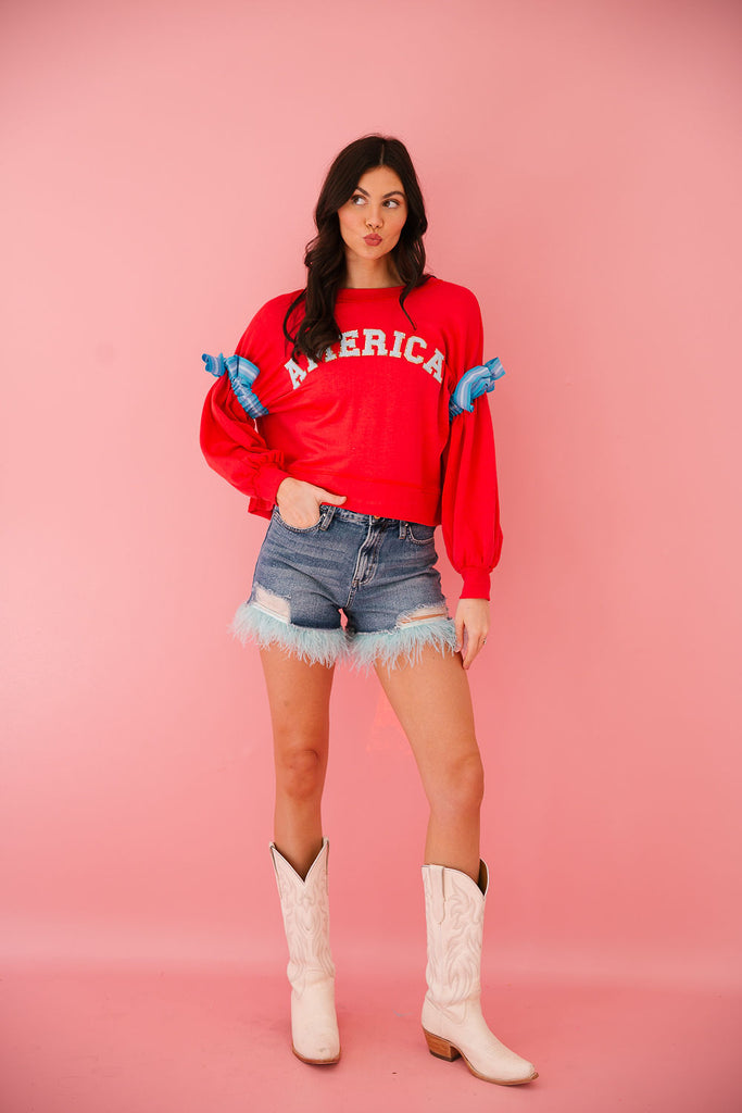 AMERICA RED RIBBON PULLOVER pullover Judith March   