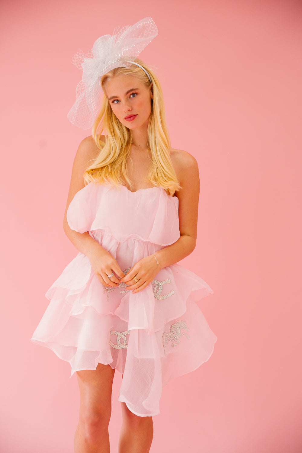 SILVER HORSESHOES PINK DRESS DRESS Judith March   