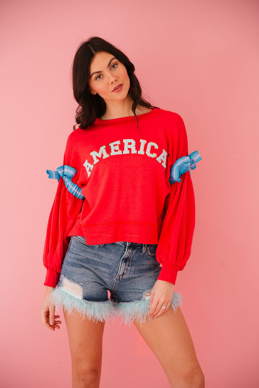AMERICA RED RIBBON PULLOVER pullover Judith March   