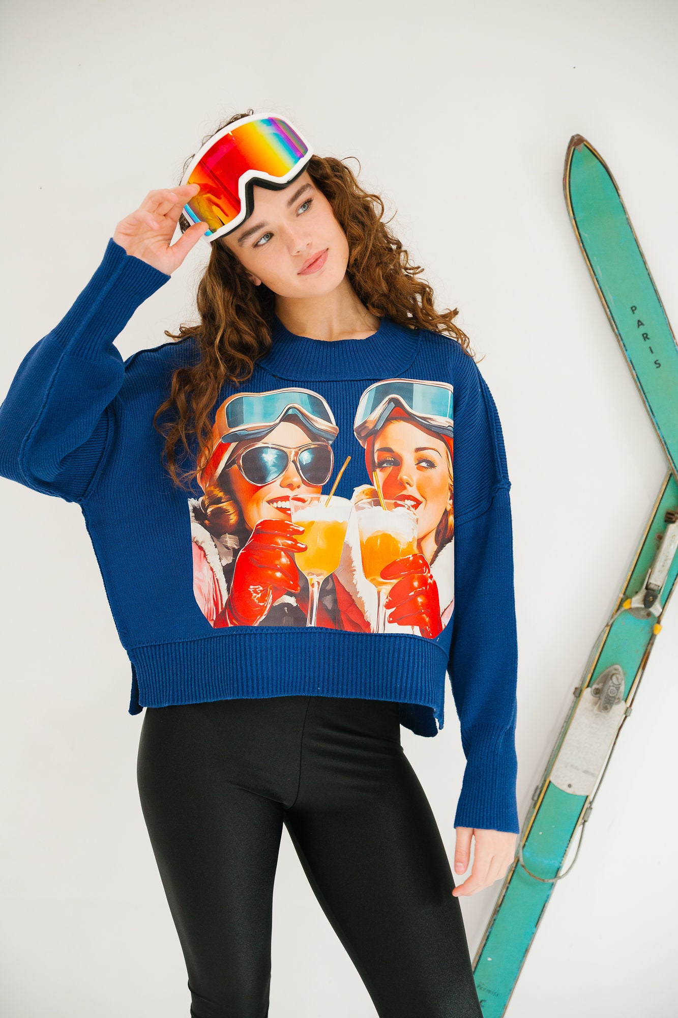 SLOPESIDE SPRITZ NAVY SWEATER SWEATER Judith March