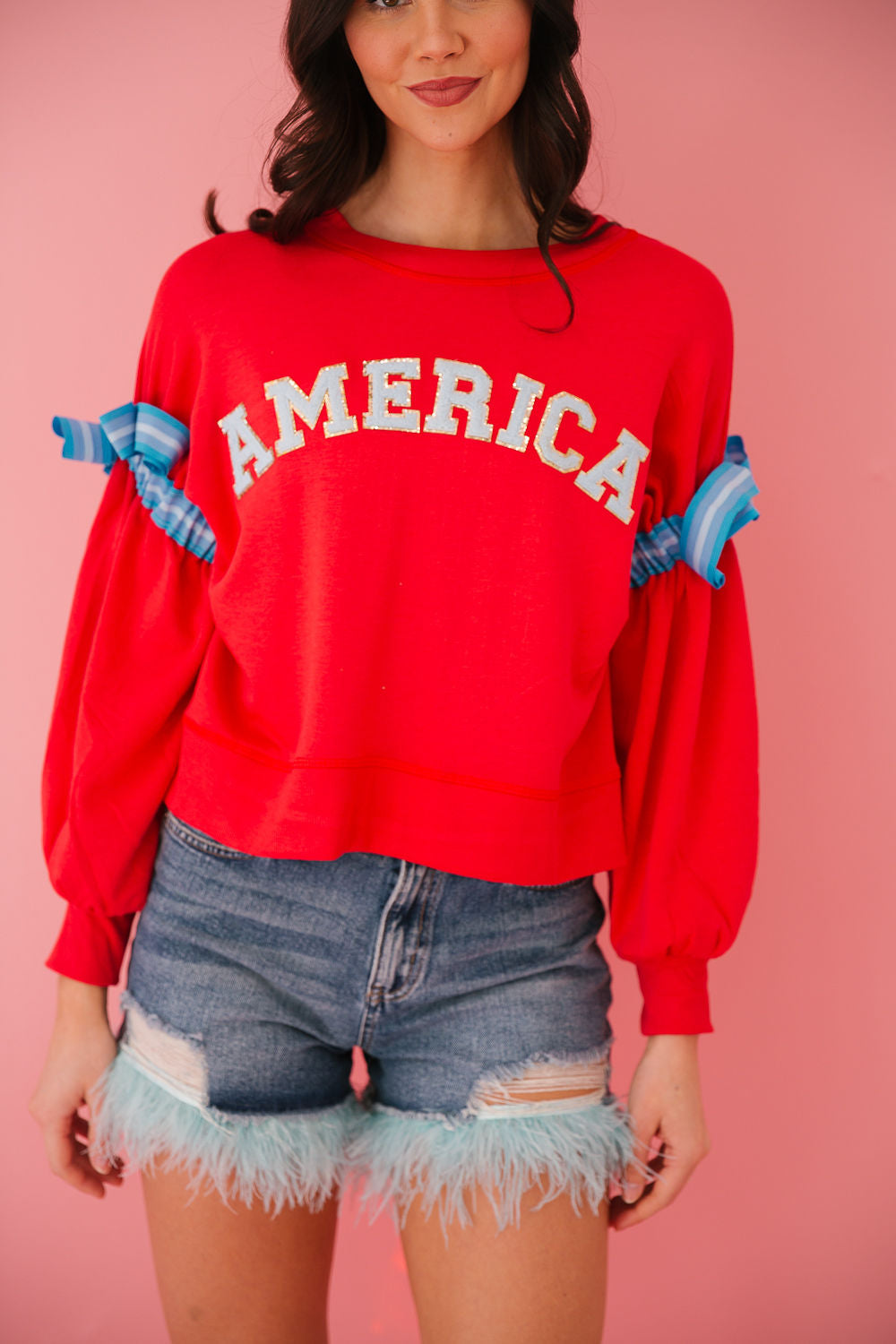 AMERICA RED RIBBON PULLOVER pullover Judith March   