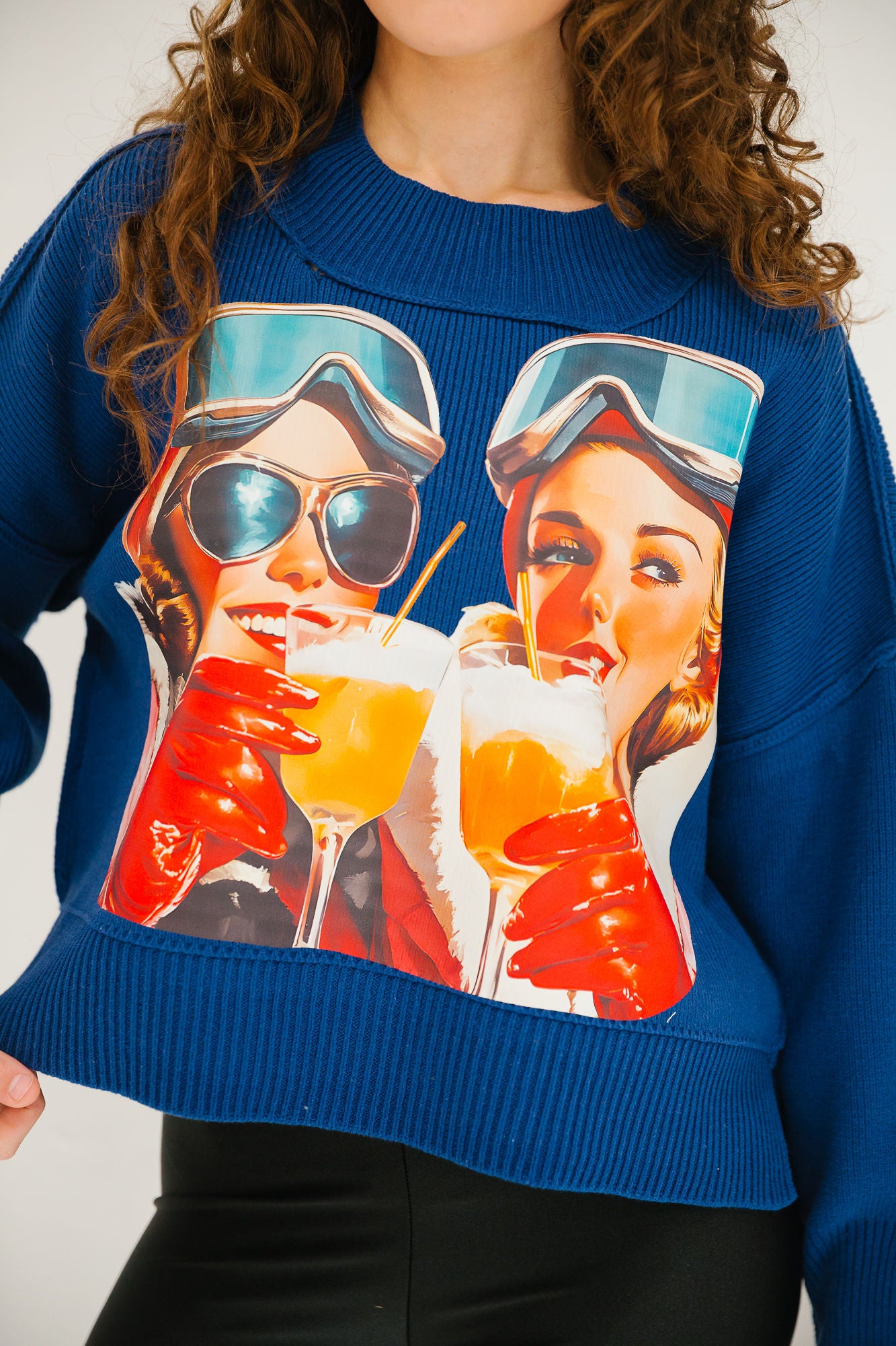 SLOPESIDE SPRITZ NAVY SWEATER SWEATER Judith March