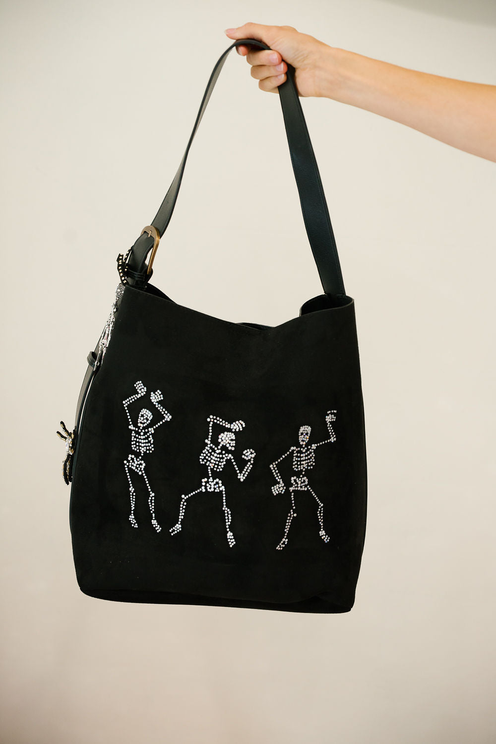 DANCING SKELETON BLACK BAG Clutch Judith March