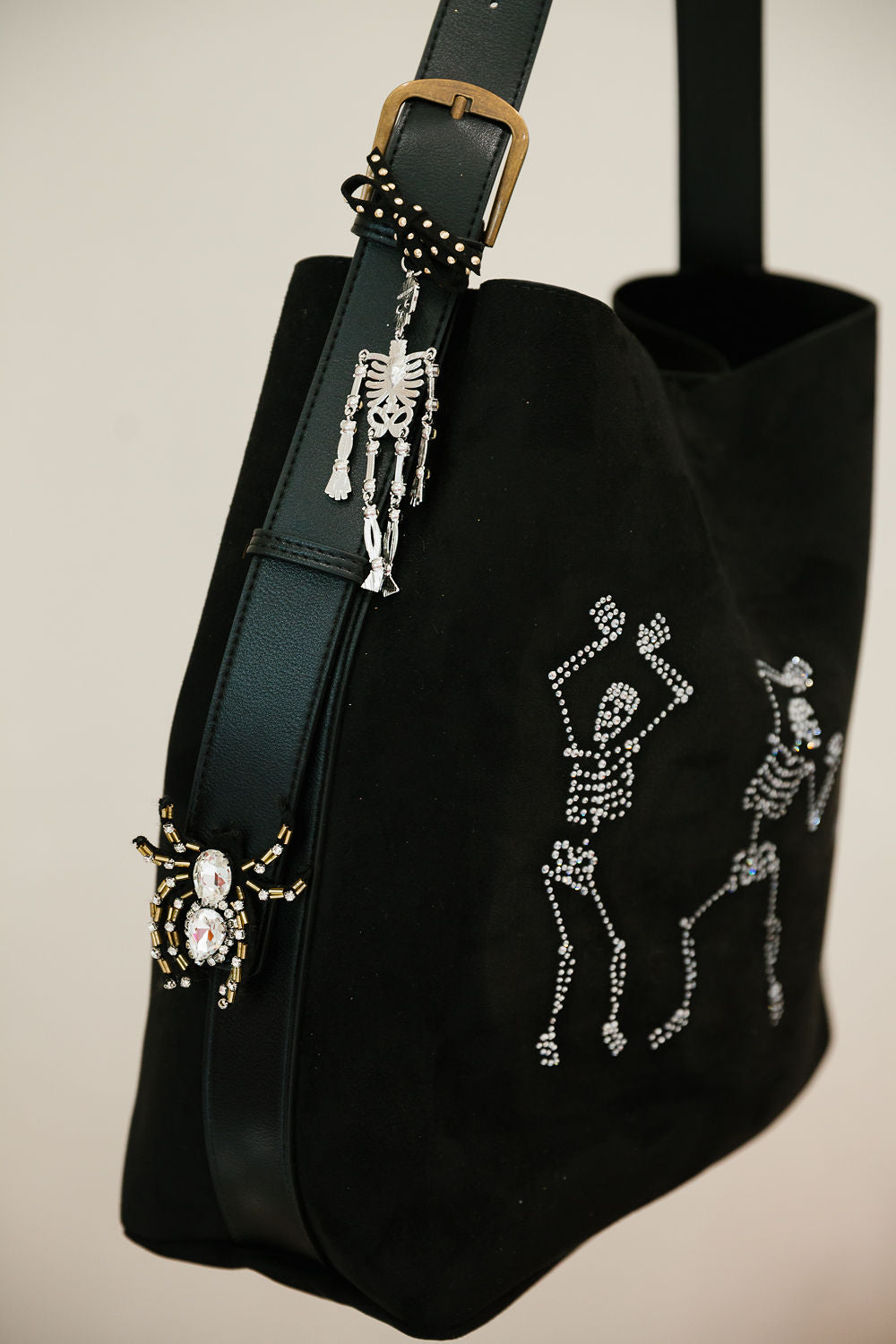DANCING SKELETON BLACK BAG Clutch Judith March