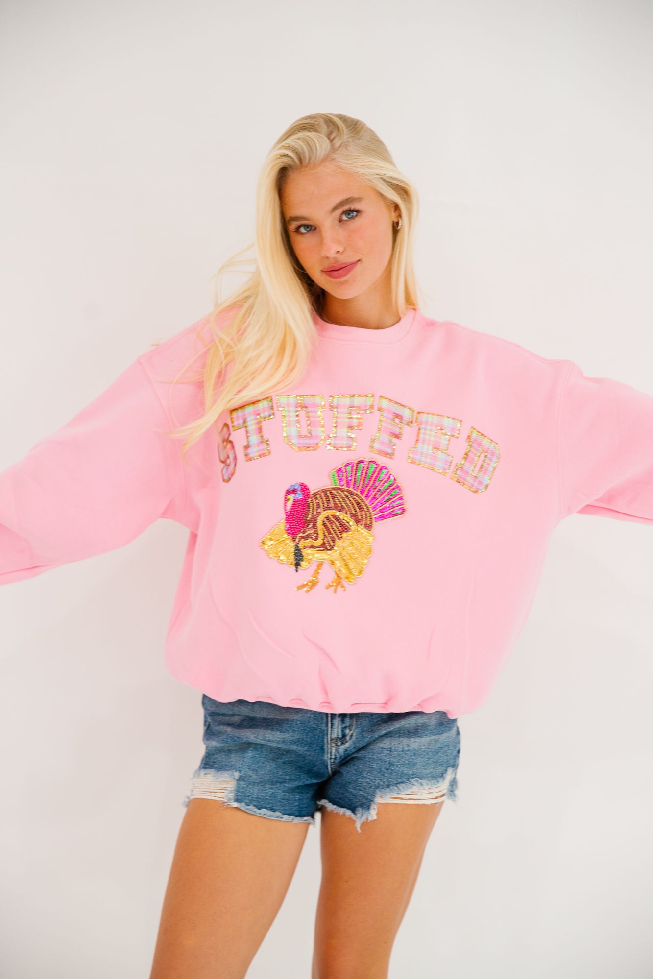 STUFFED PINK PULLOVER PULLOVER Judith March