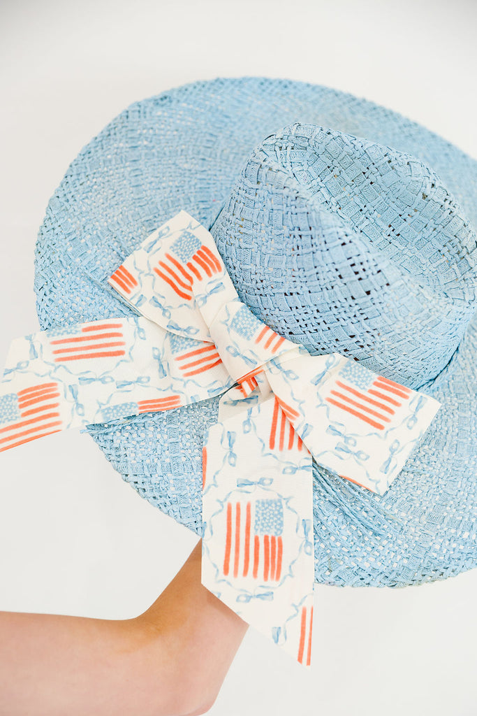 AMERICAN FLAG BOW SUN HAT RANCHER HAT Judith March