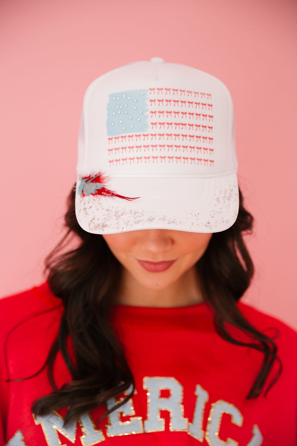 BOW FLAG WHITE TRUCKER HAT TRUCKER HAT Judith March   